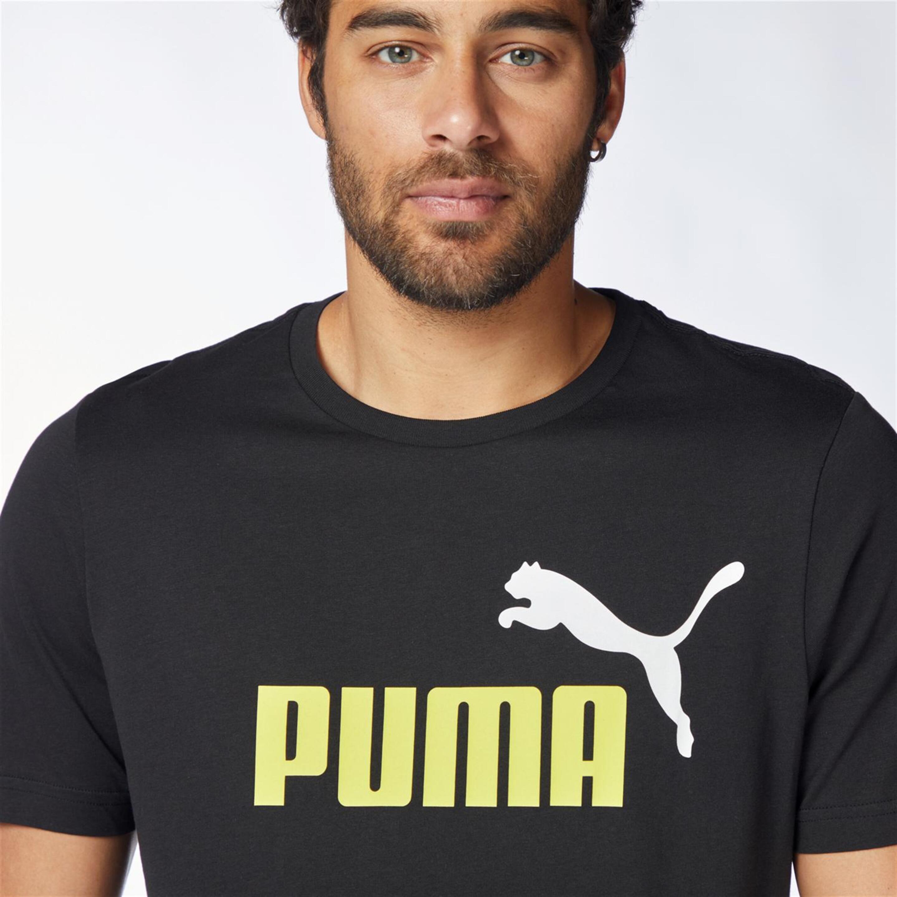 Puma Essential Logo - Negro - Camiseta Hombre