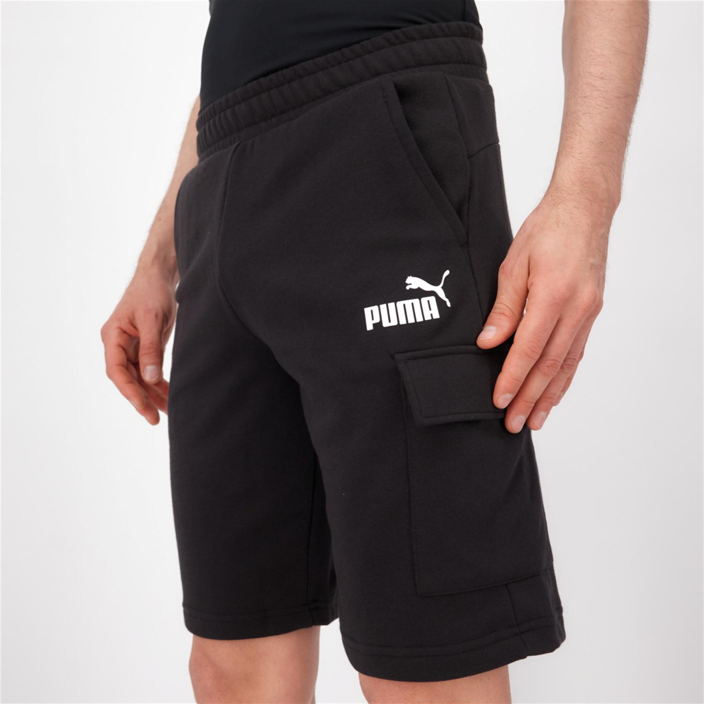 Puma Essential Block - negro - Calções Cargo Homem