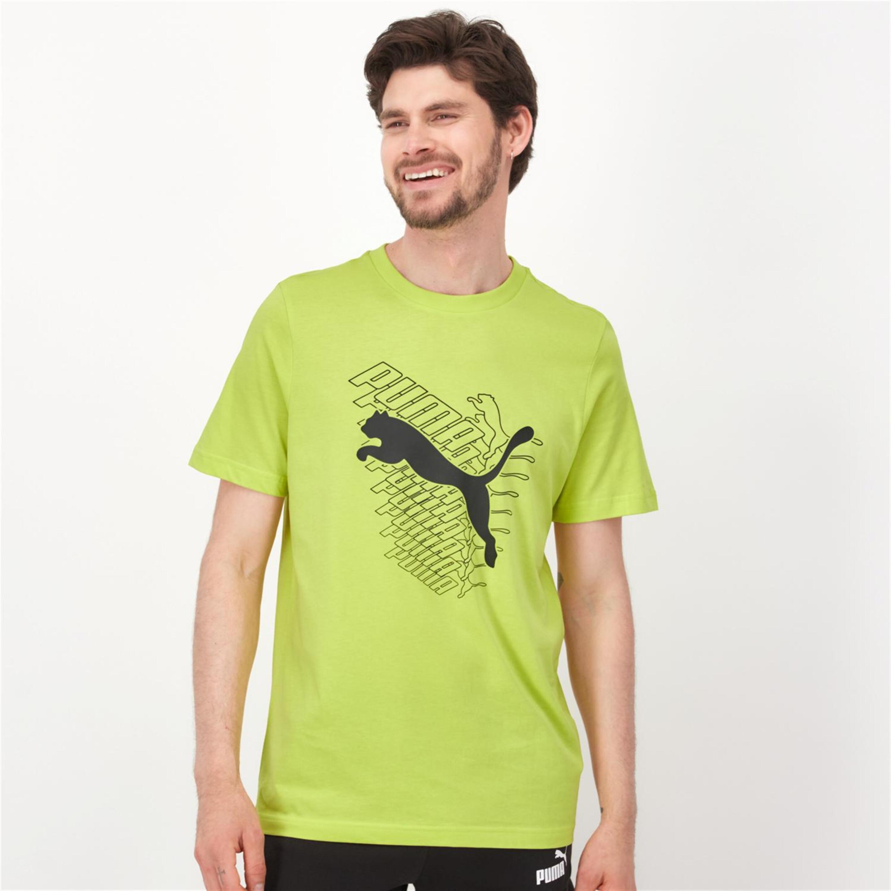 Puma Graphics - verde - Camiseta Hombre