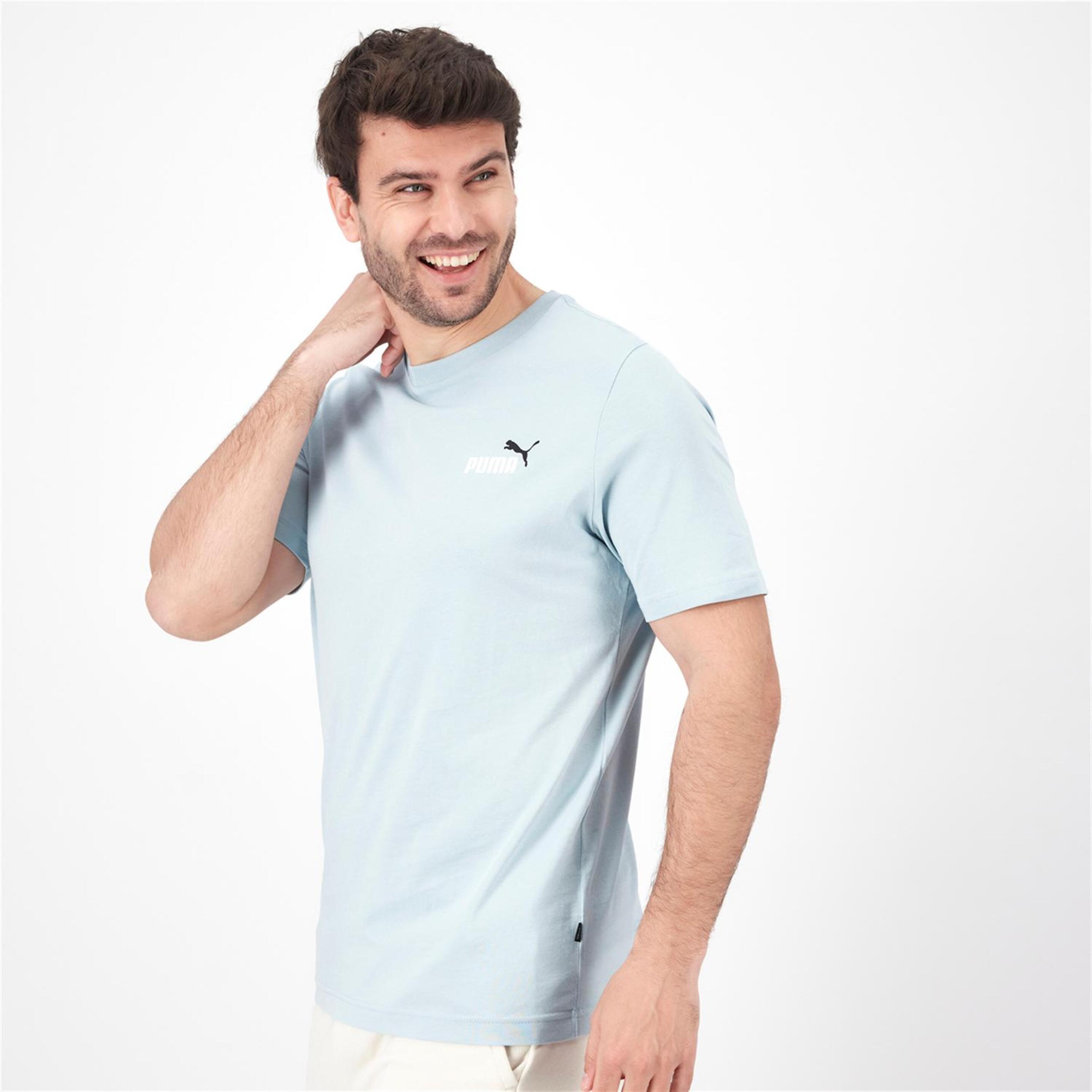 Puma Essential Logo - Turquesa - Camiseta Hombre