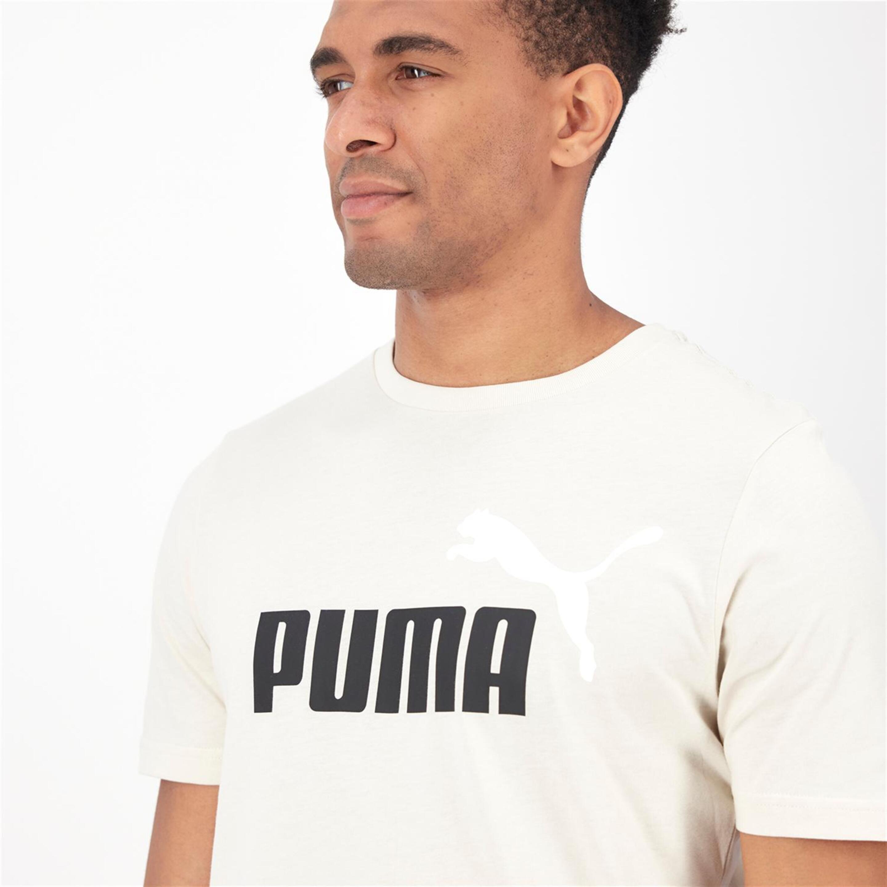 Puma Essential Logo - Blanco - Camiseta Hombre