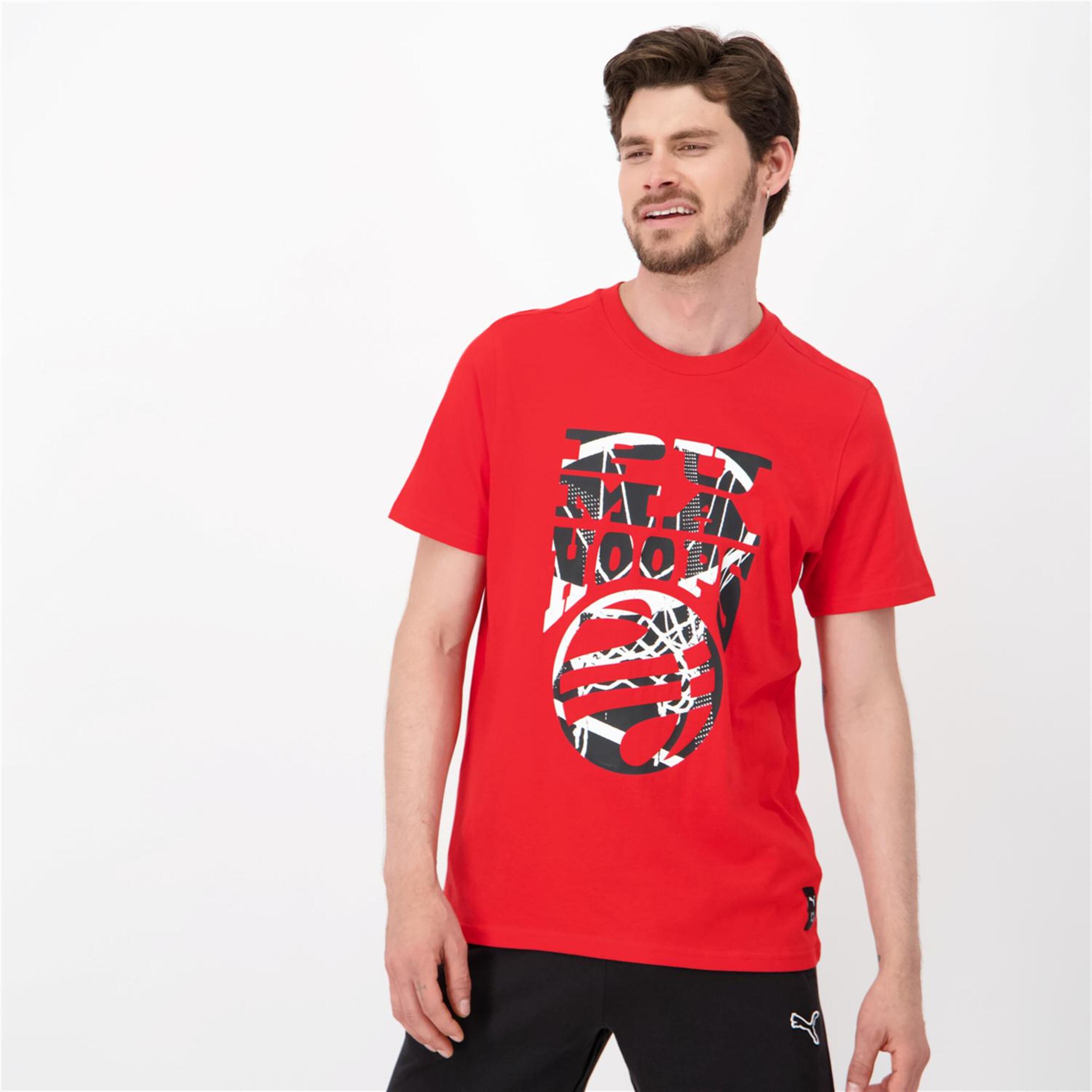 Puma Hoops - rojo - T-shirt Homem