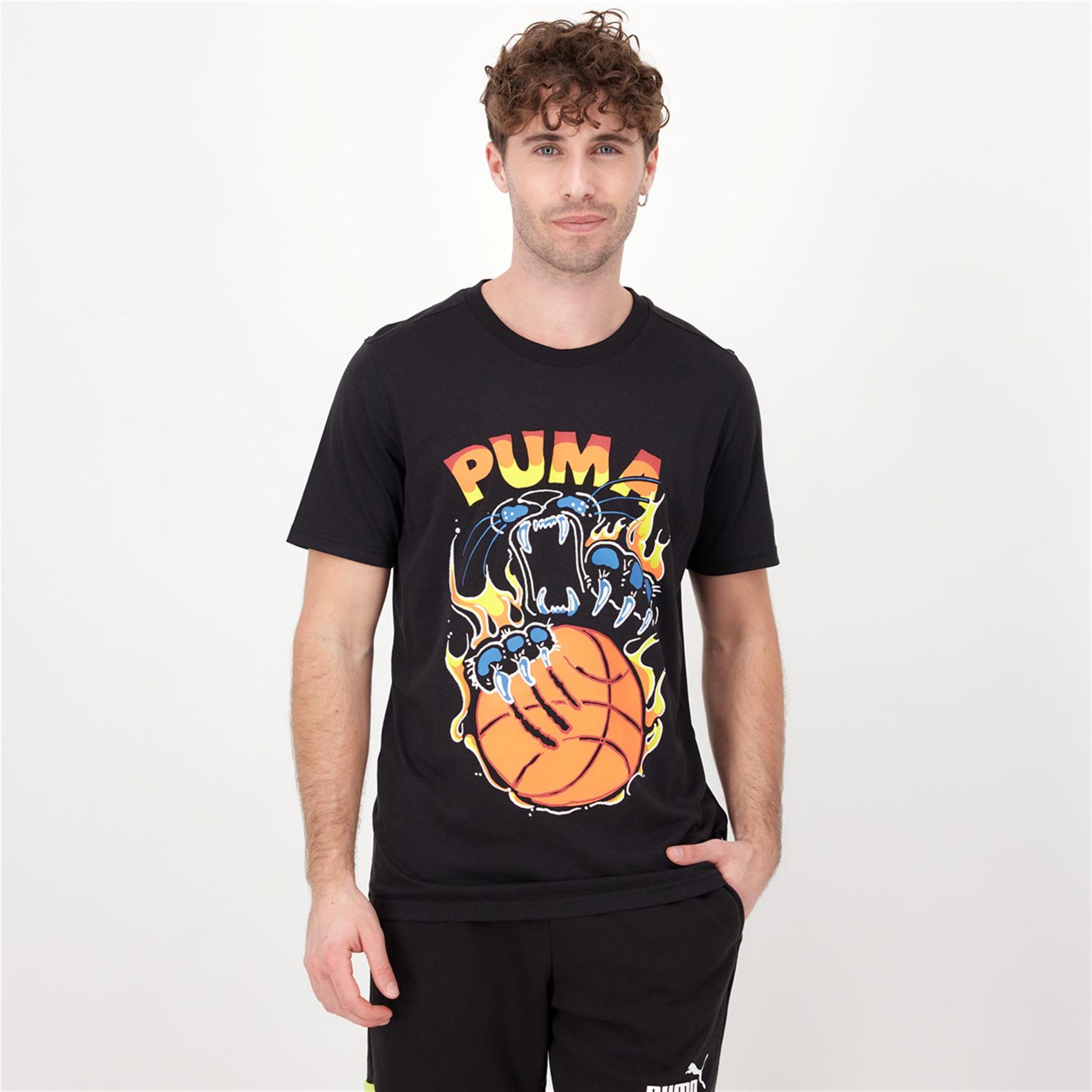 Puma Hoops - negro - T-shirt Homem