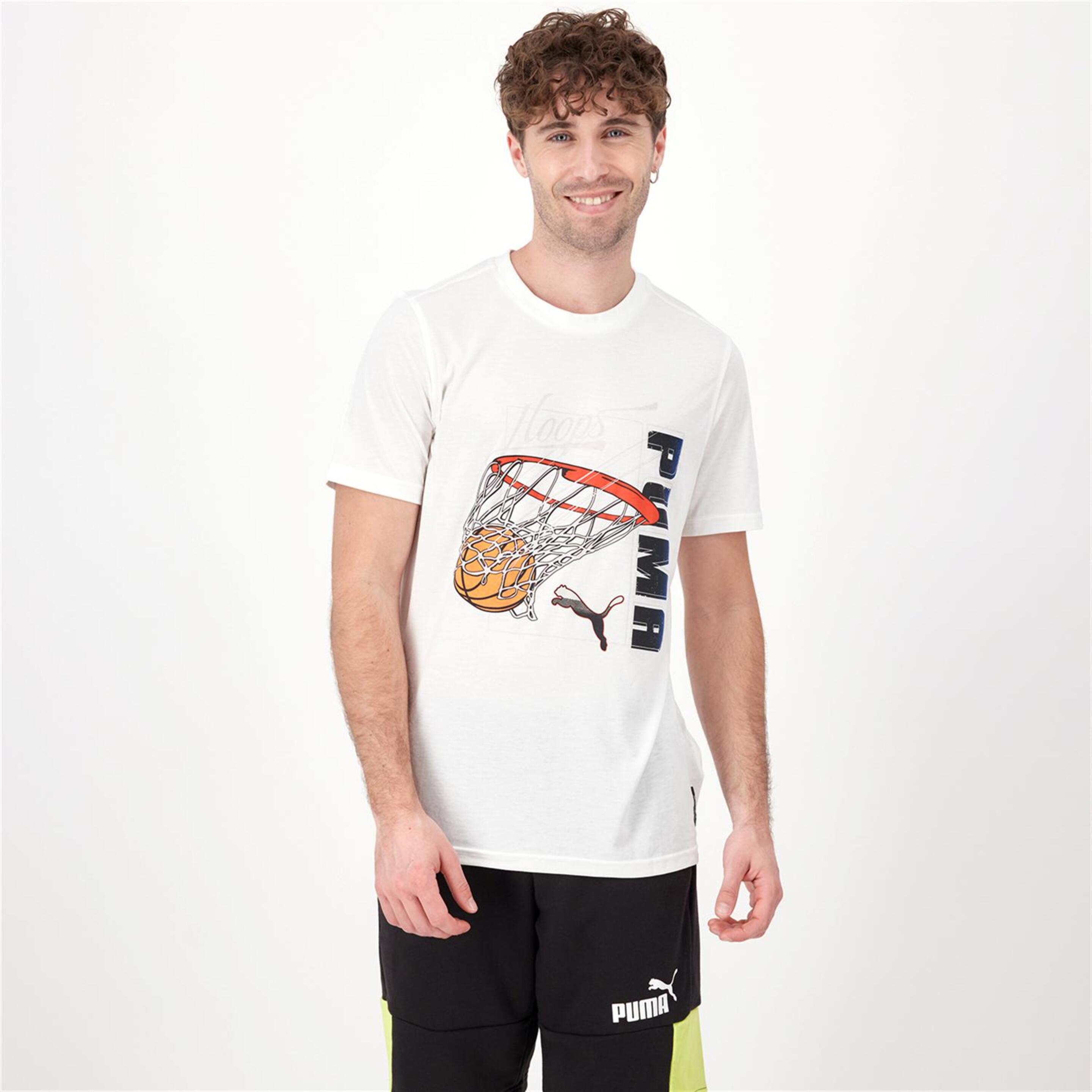 Puma Hoops - blanco - Camiseta Hombre