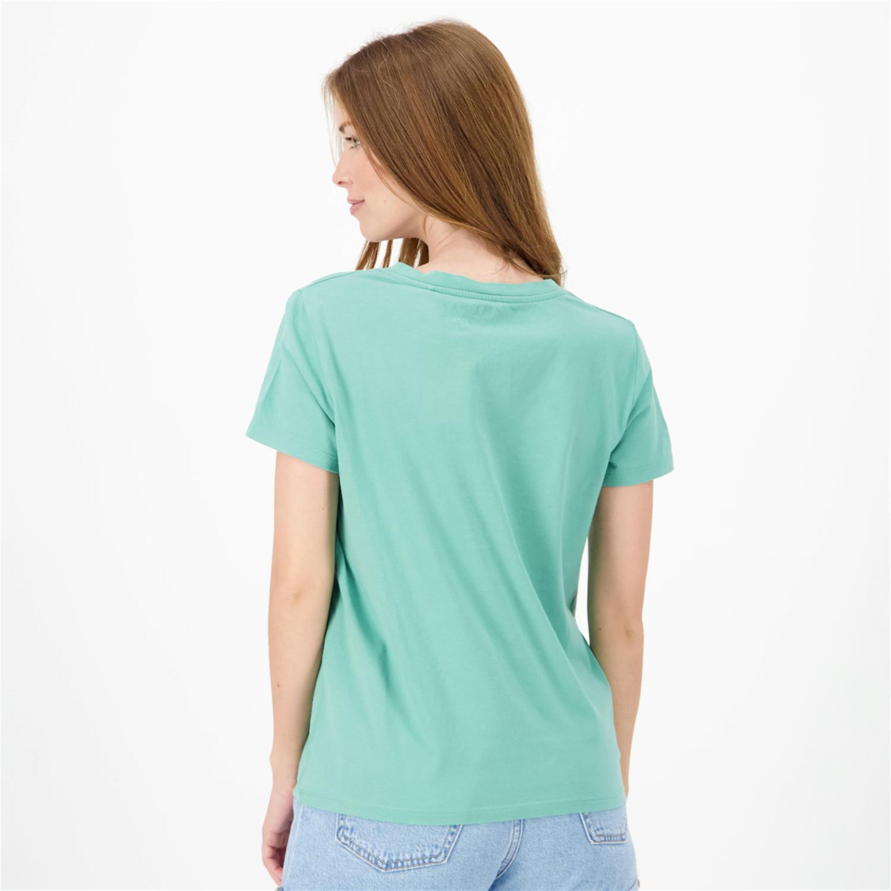 Camiseta Levi's - Verde - Camiseta Cuello Pico Mujer