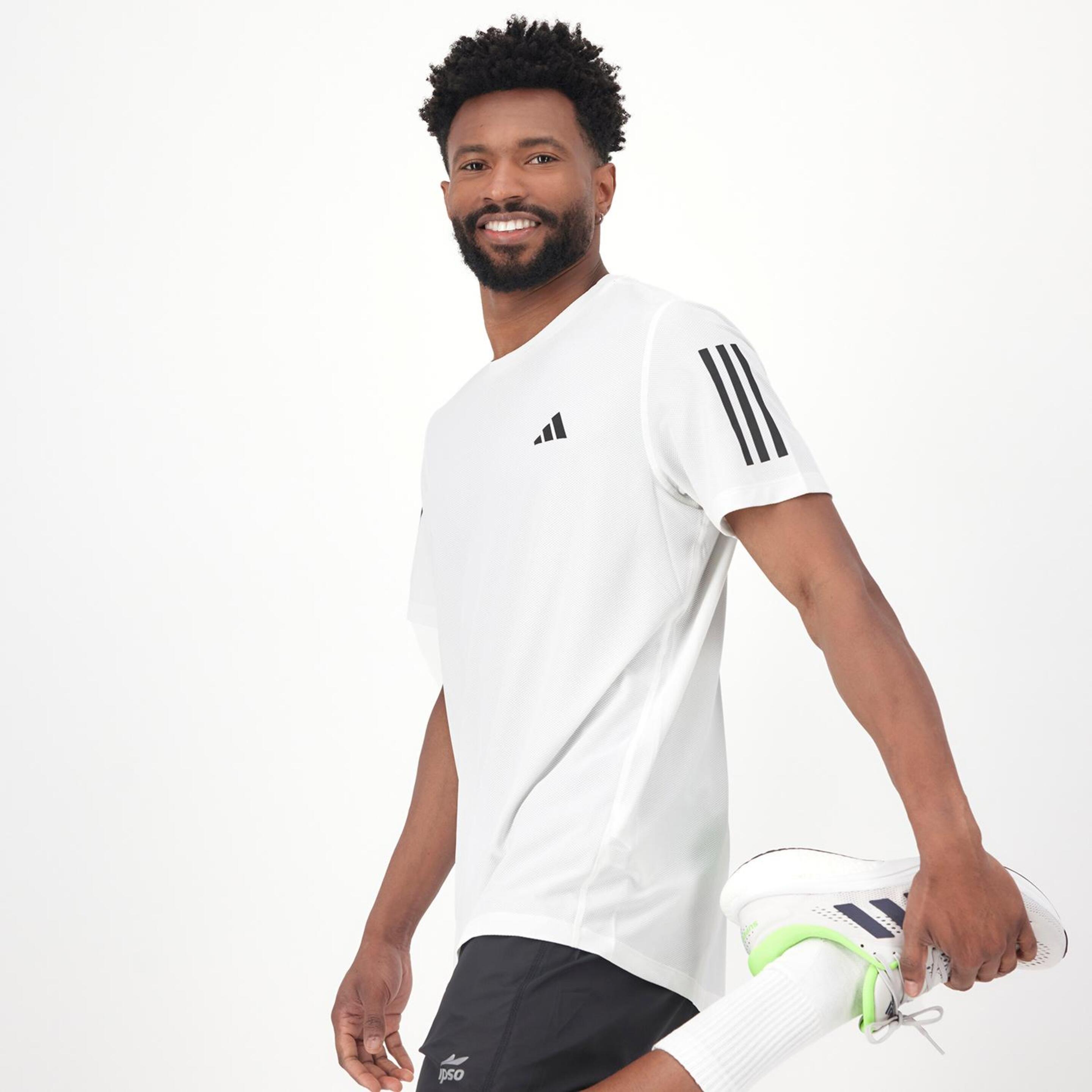 Camiseta adidas - Blanco - Camiseta Running Hombre  | Sprinter