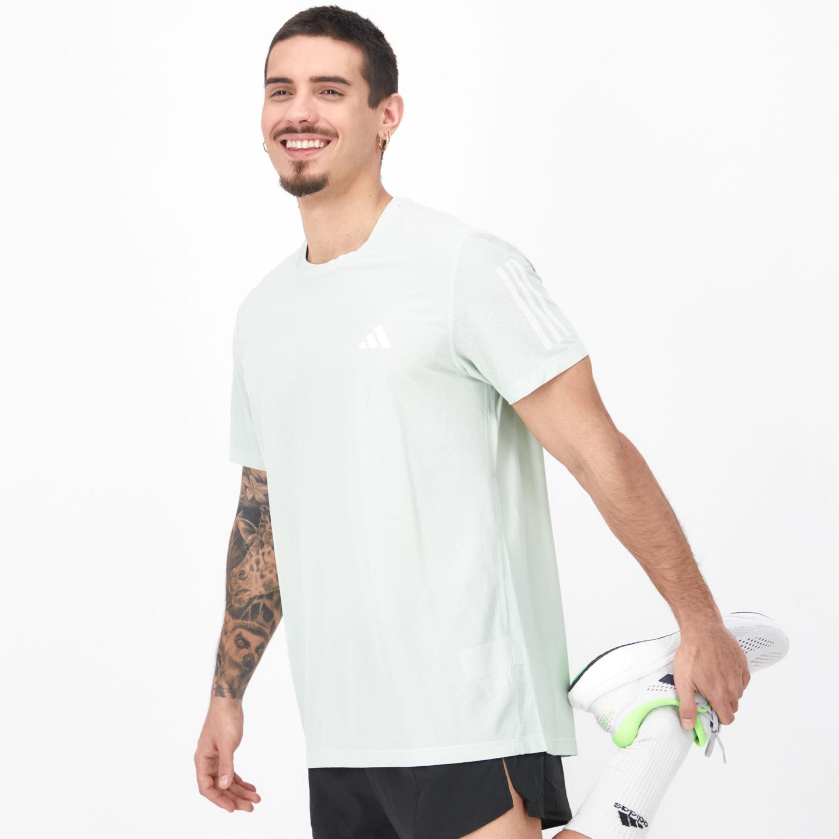 Camiseta adidas - Verde - Camiseta Running Hombre  | Sprinter