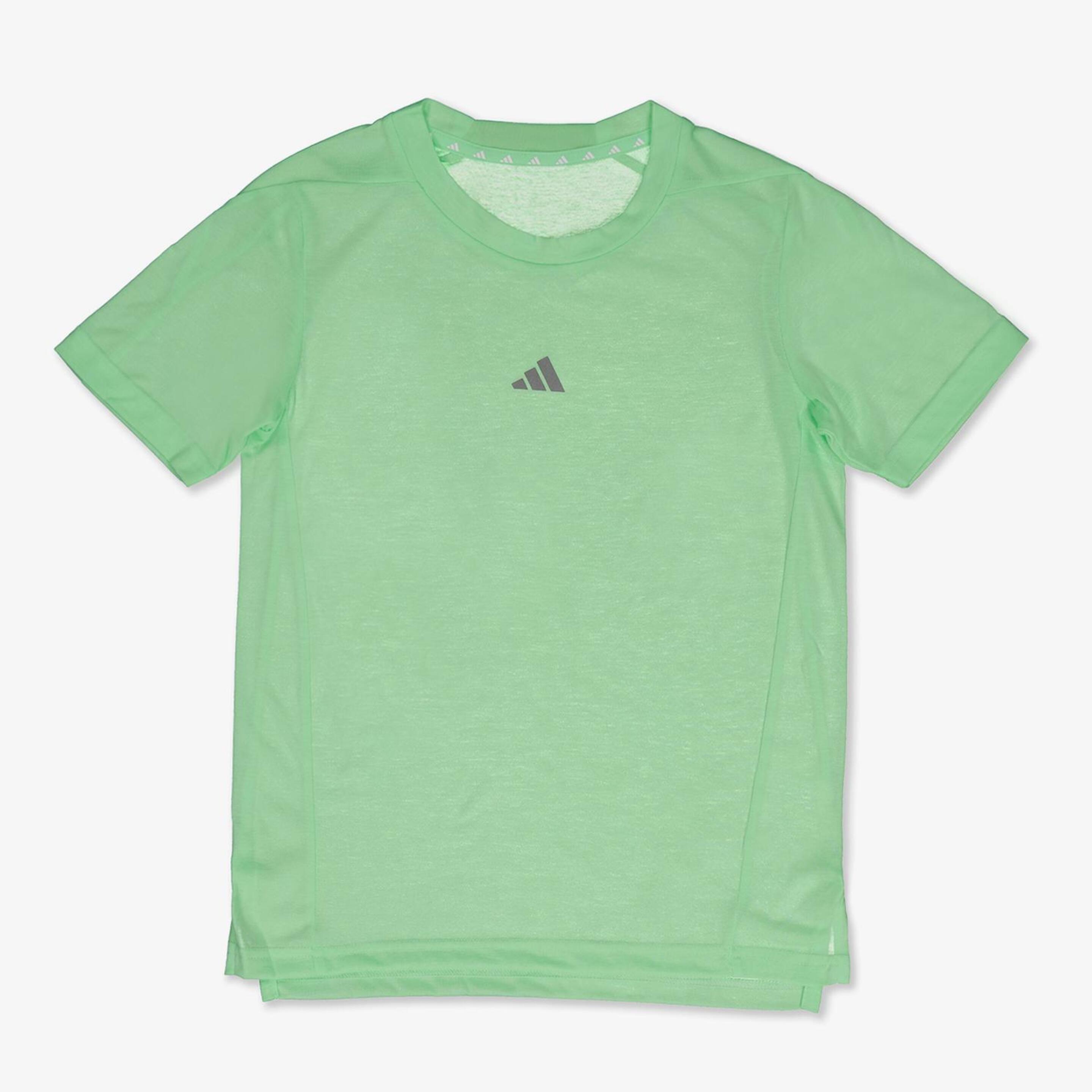 T-shirt adidas - verde - T-shirt Running Rapaz