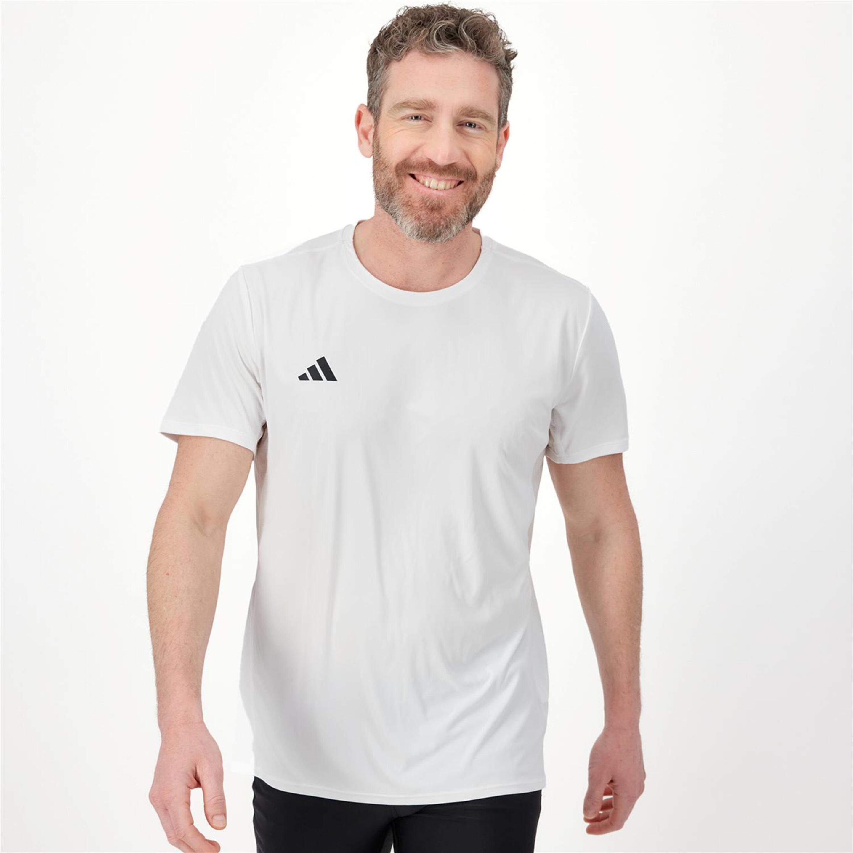 T-shirt adidas - blanco - T-shirt Running Homem