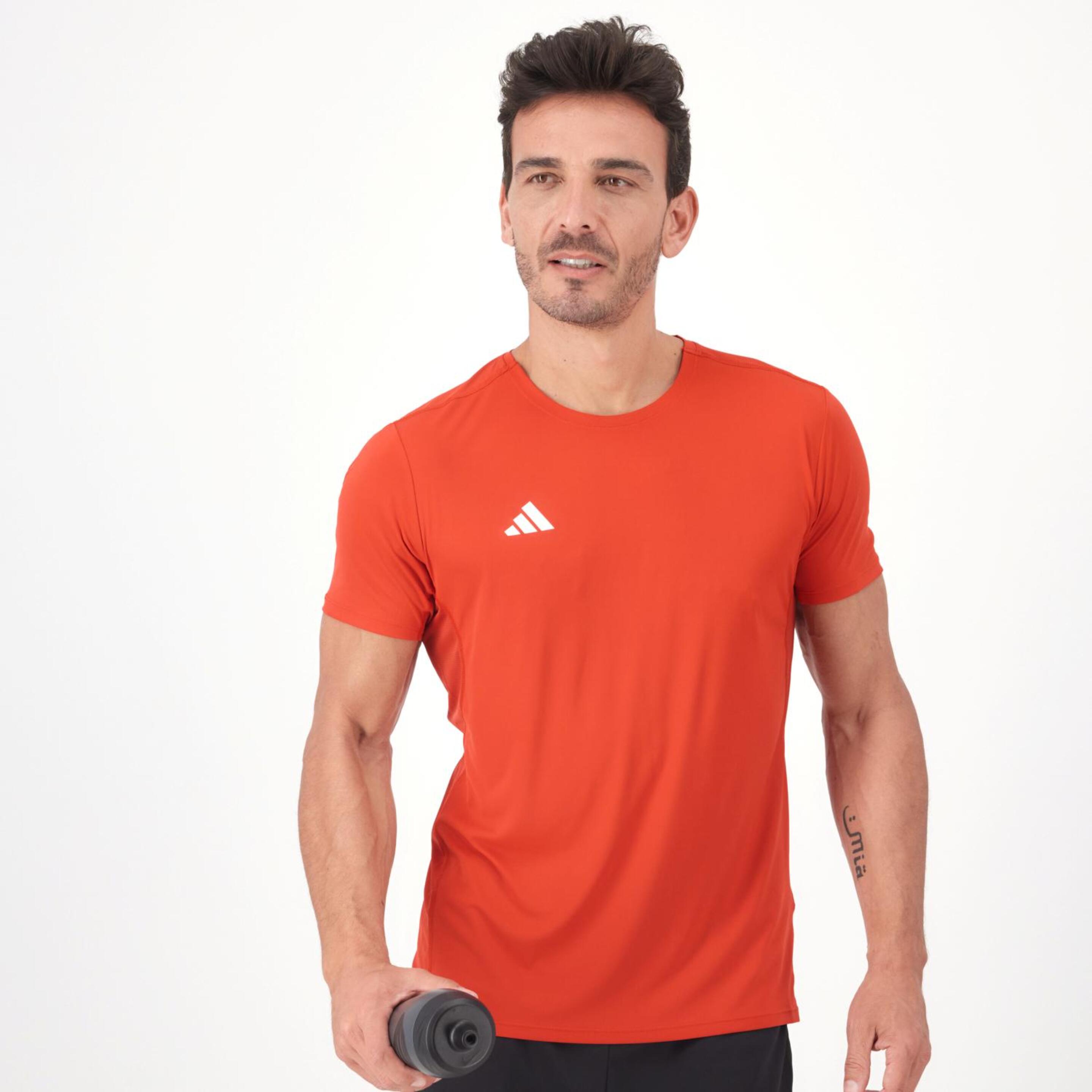 T-shirt adidas - rojo - T-shirt Running Homem