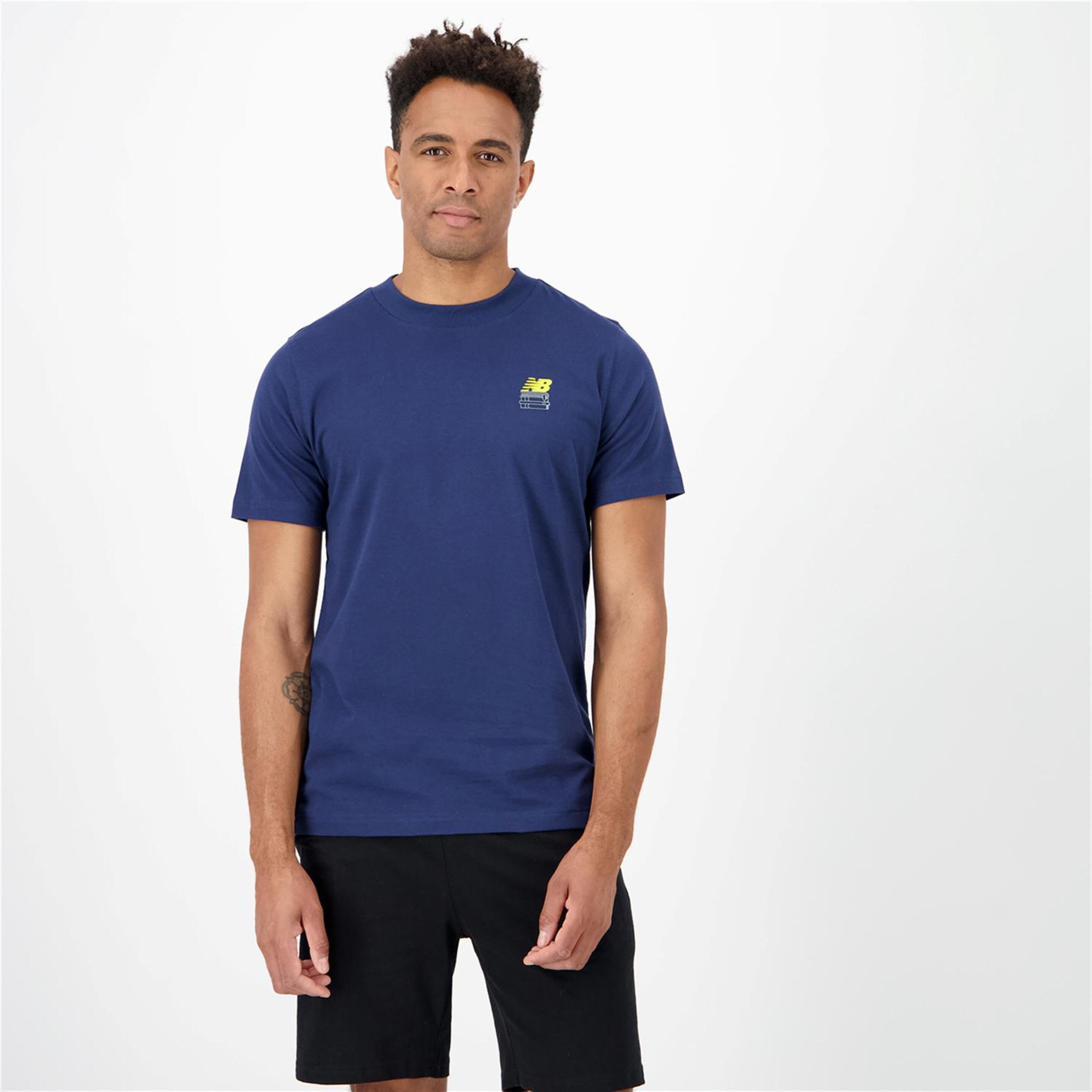 New Balance Book - azul - T-shirt Homem