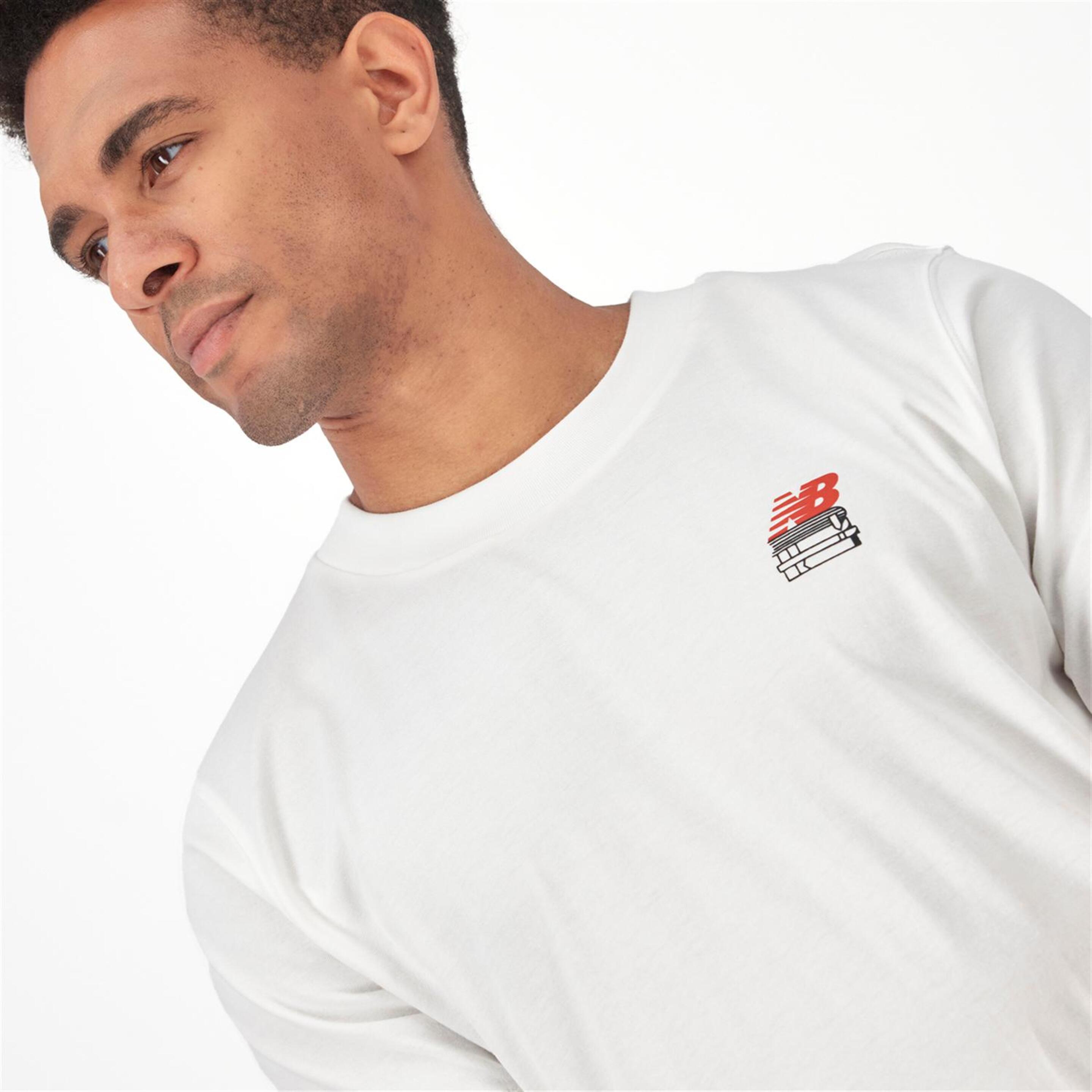 New Balance Book - Blanco - Camiseta Hombre