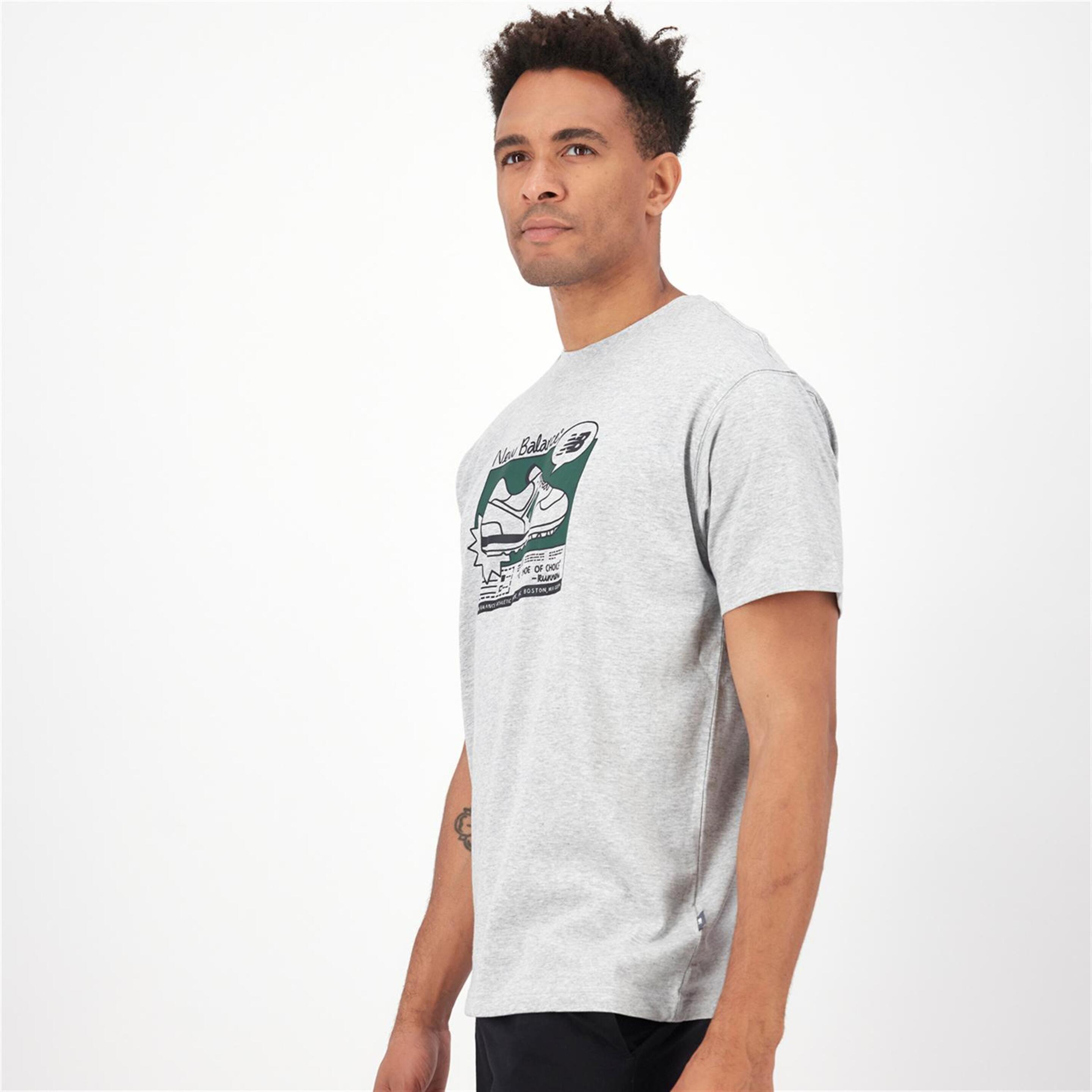 New Balance Sneaker - Gris - Camiseta Hombre