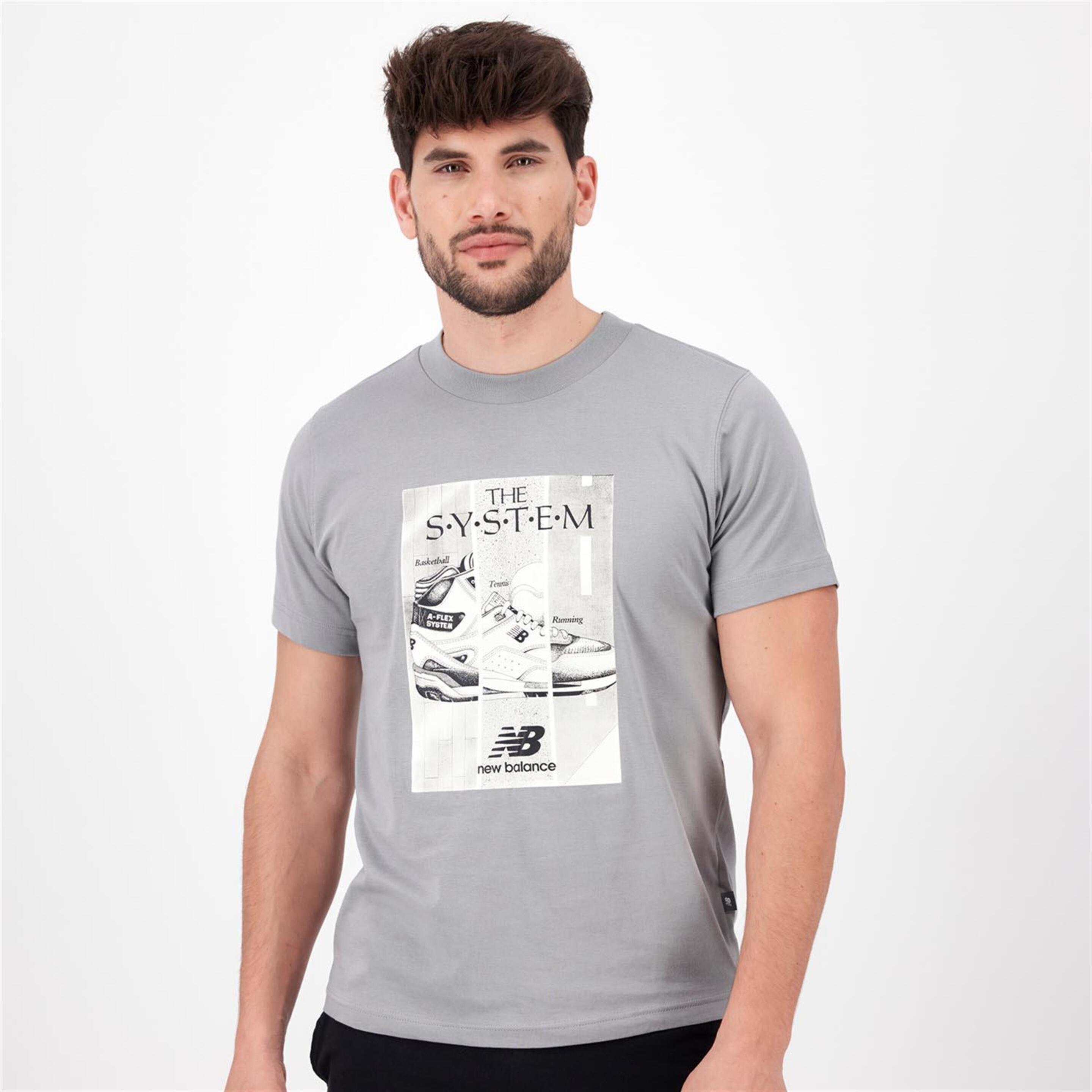 New Balance Poster - gris - T-shirt Homem