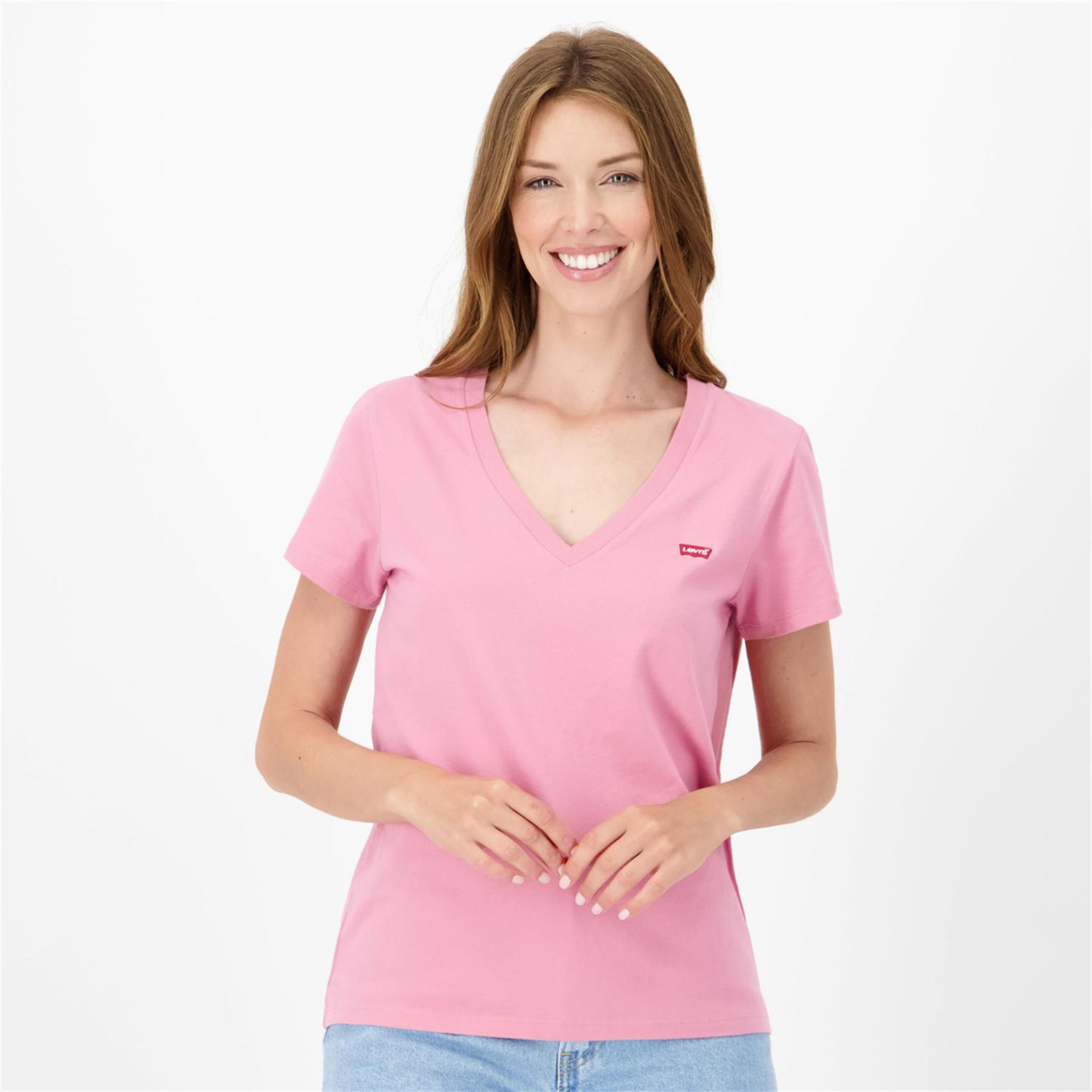 Camiseta Levi's - rosa - Camiseta Cuello Pico Mujer
