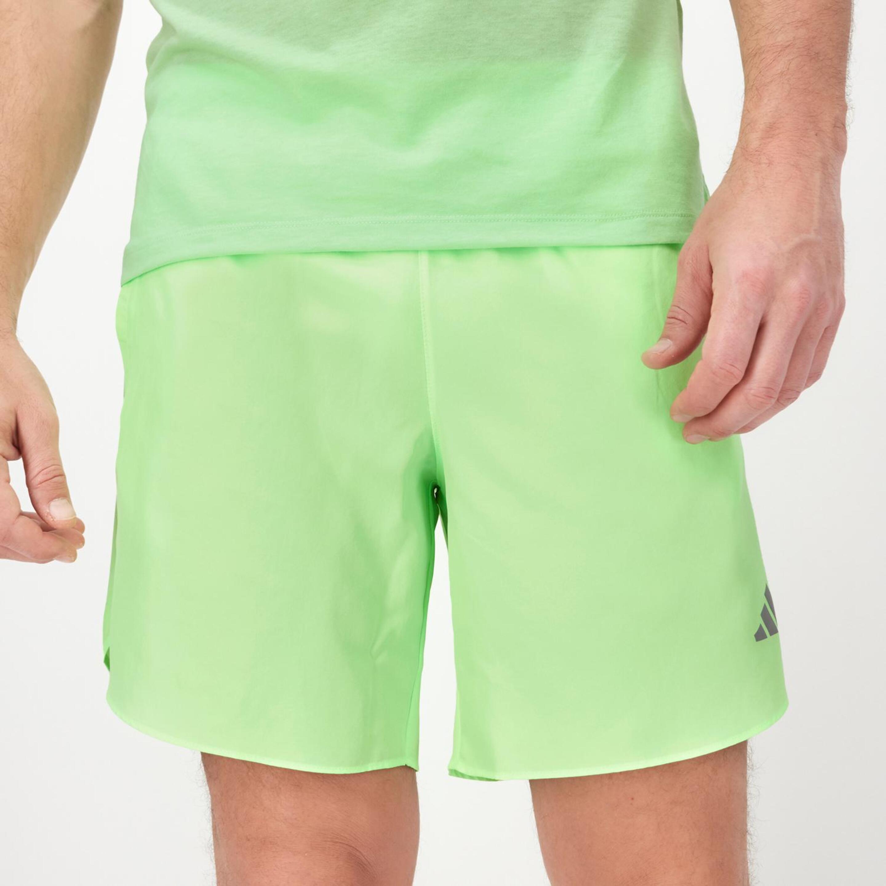 adidas Run It - Verde - Pantalón Corto Running Hombre