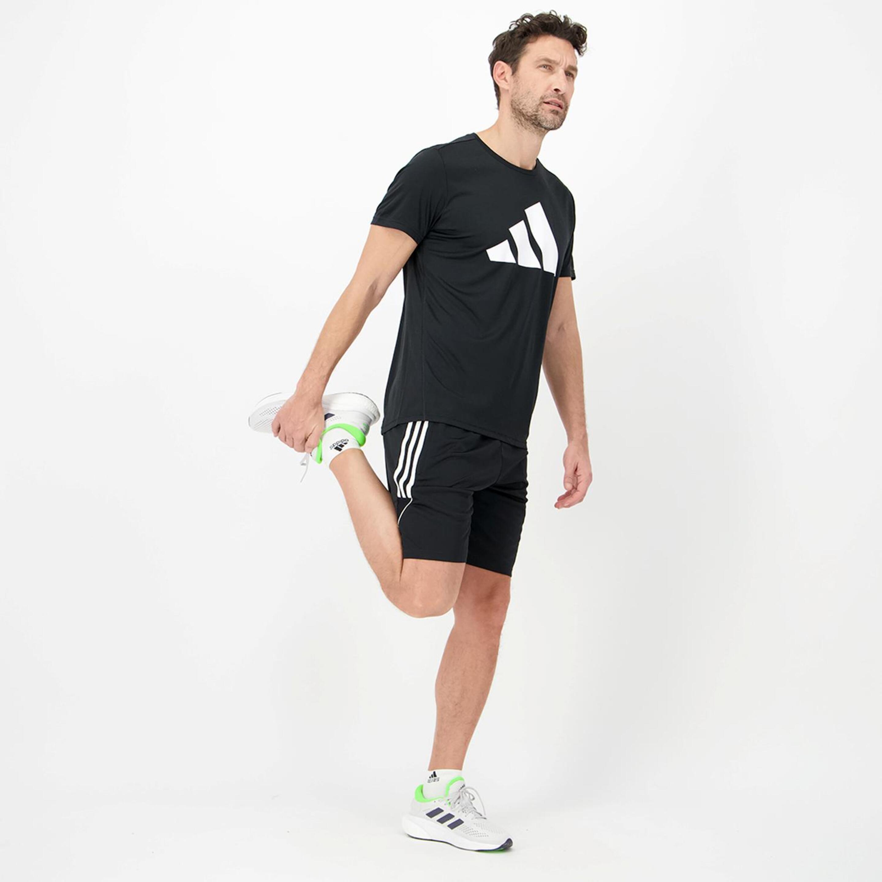 adidas Run It - Negro - Camiseta Running Hombre  | Sprinter