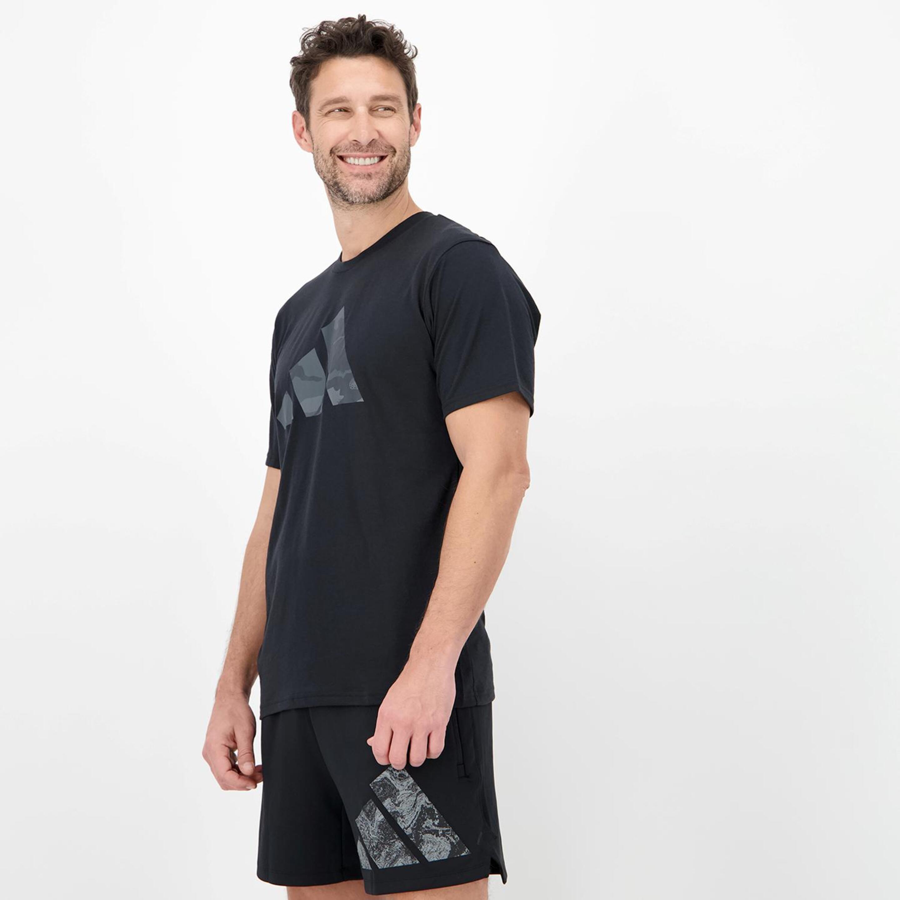 adidas TR Ess Bl - Negro - Camiseta Running Hombre  | Sprinter