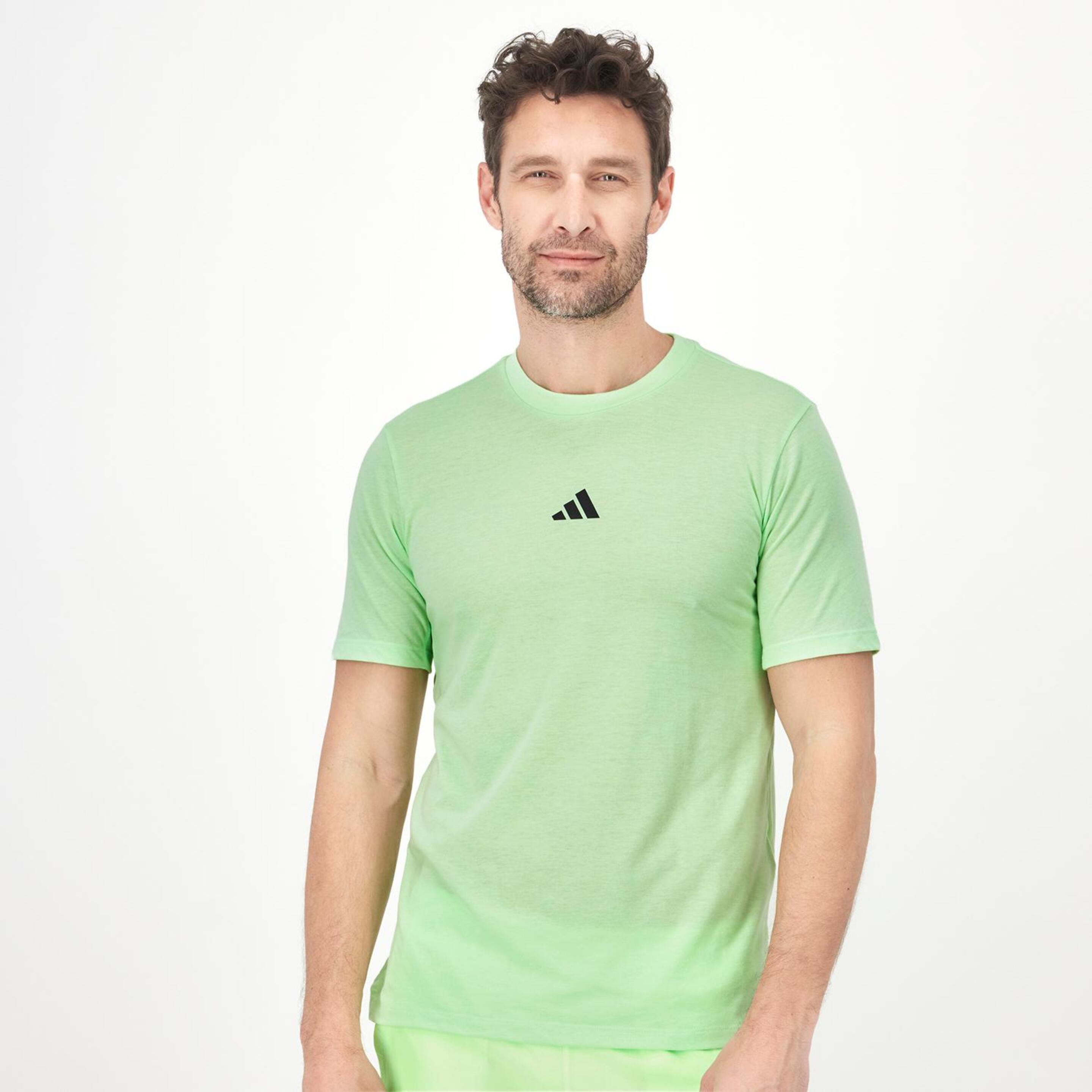 adidas St Wo Logo - verde - Camiseta Running Hombre