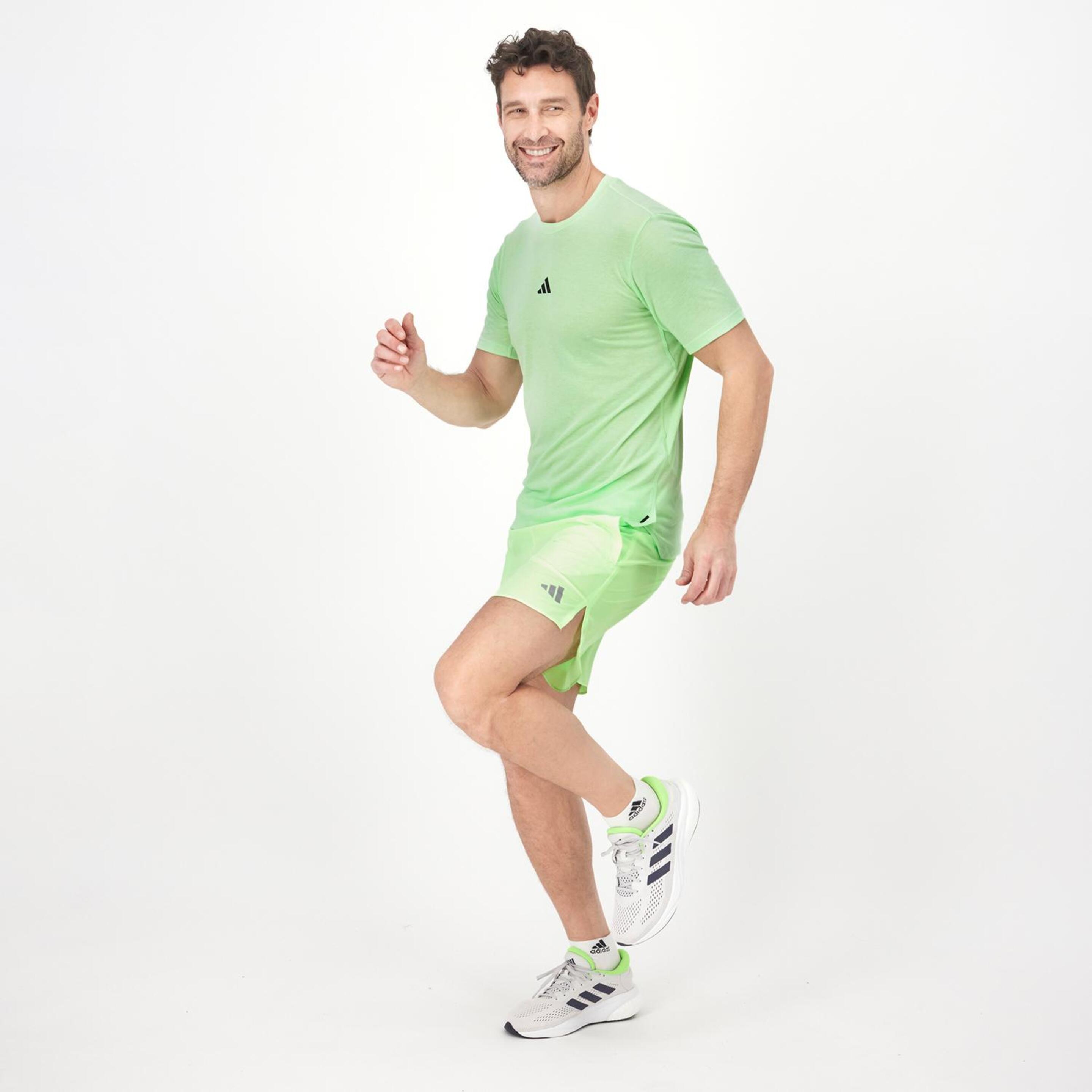 adidas St Wo Logo - Verde - Camiseta Running Hombre  | Sprinter