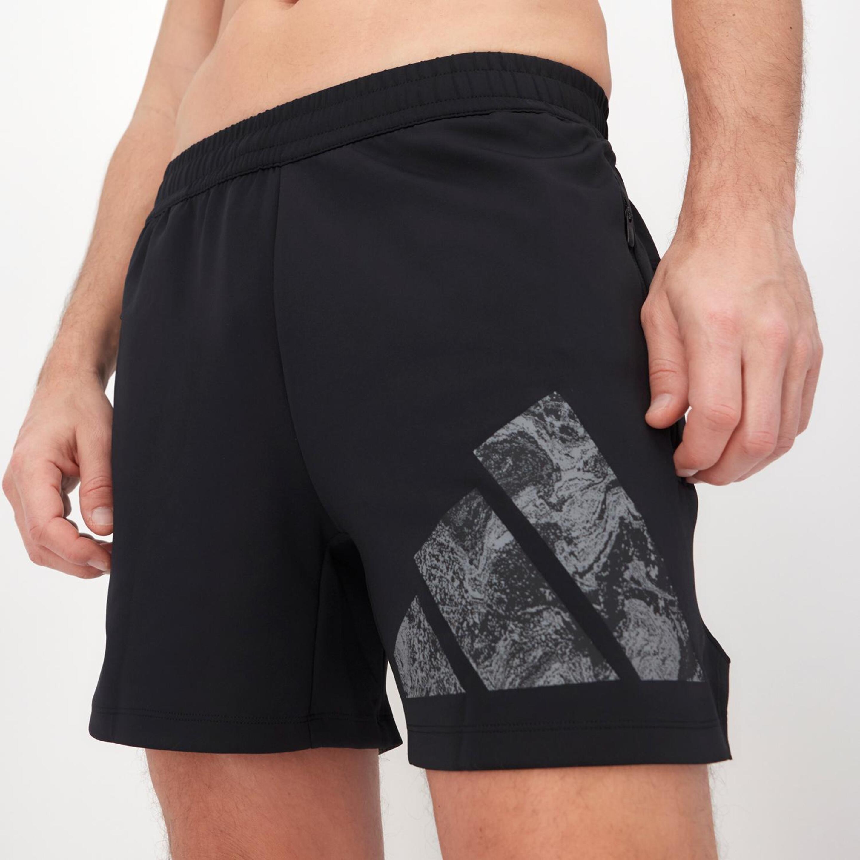 adidas Wo Knit Logo 5" - negro - Pantalón Running Hombre