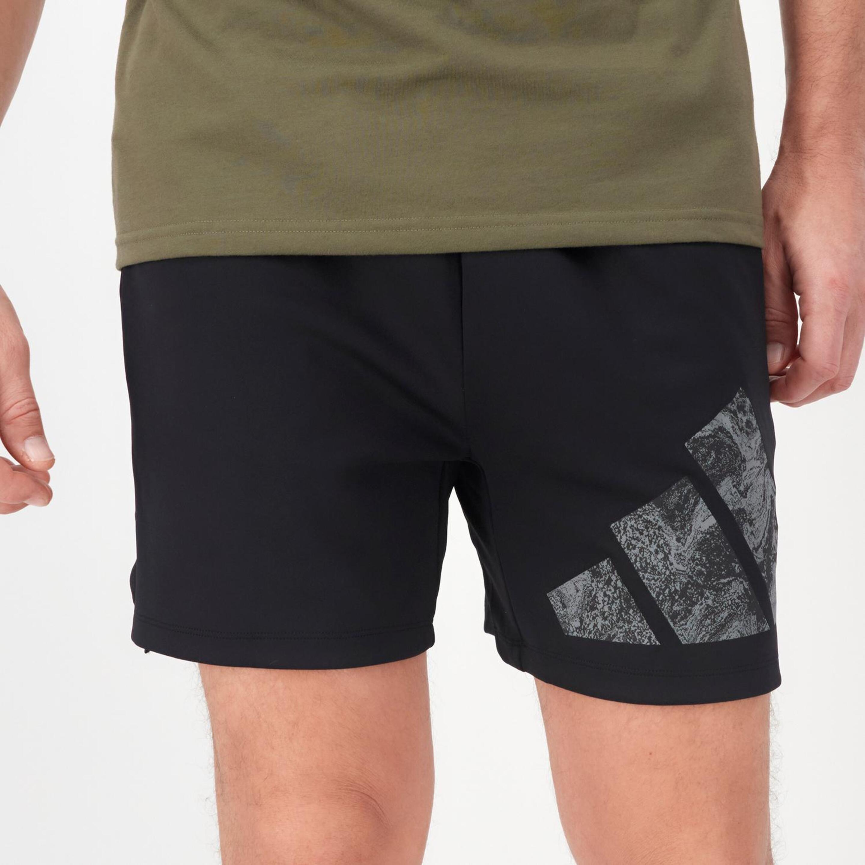 adidas Wo Knit Logo 5" - Negro - Pantalón Corto Running Hombre