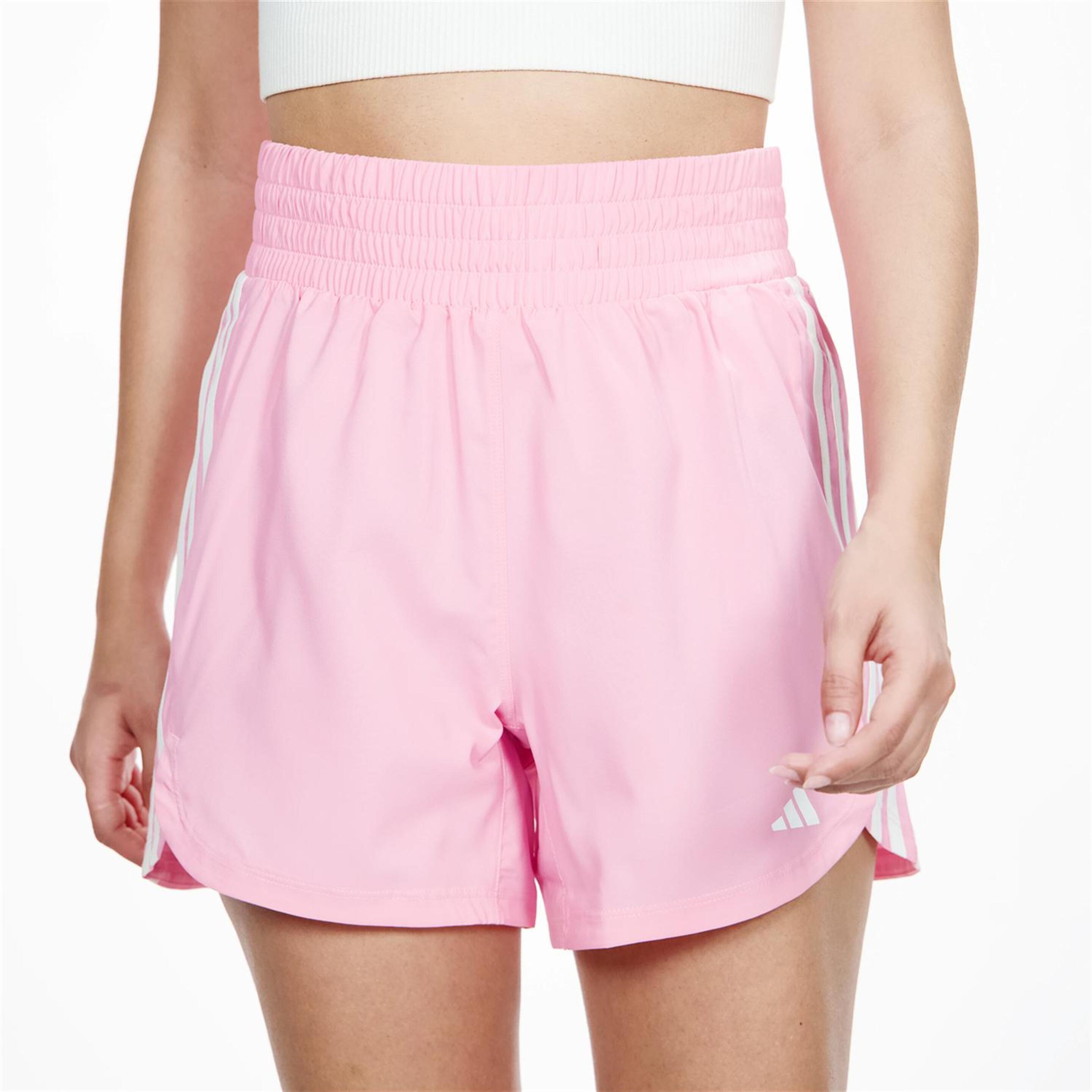 adidas Pacer High - Rosa - Pantalón Corto Mujer