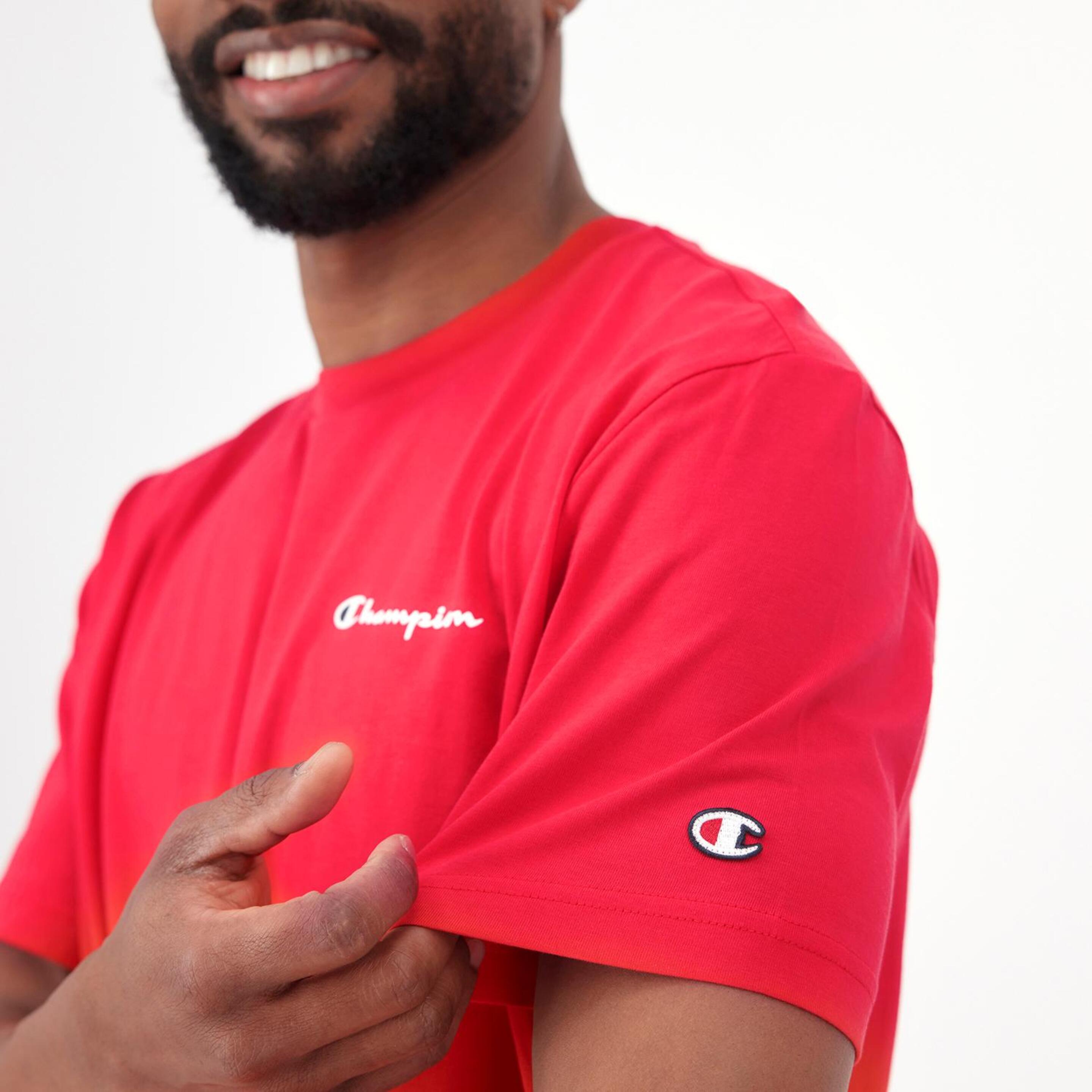 Champion Small Logo - Rojo - Camiseta Hombre