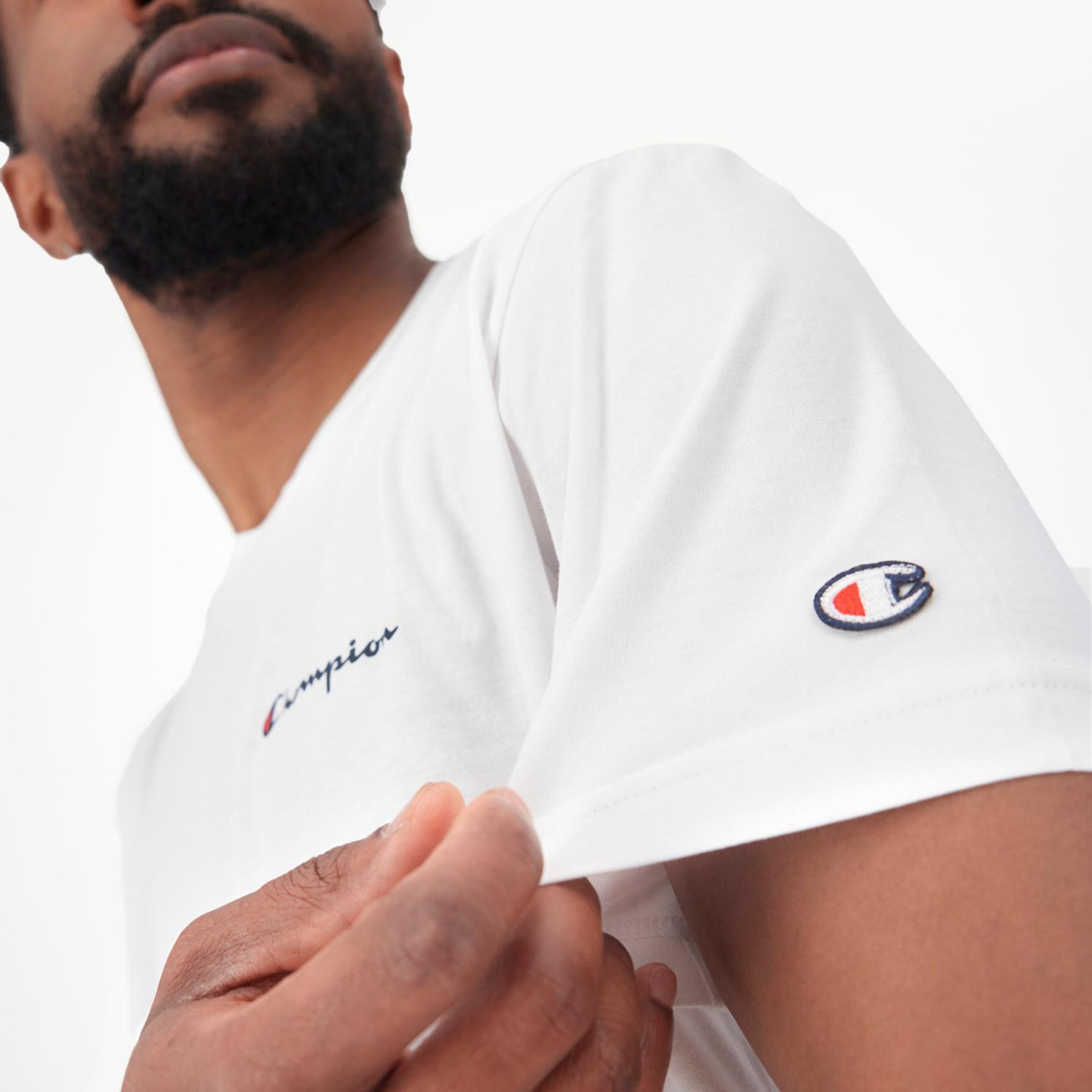 Champion Small Logo - Blanco - Camiseta Hombre