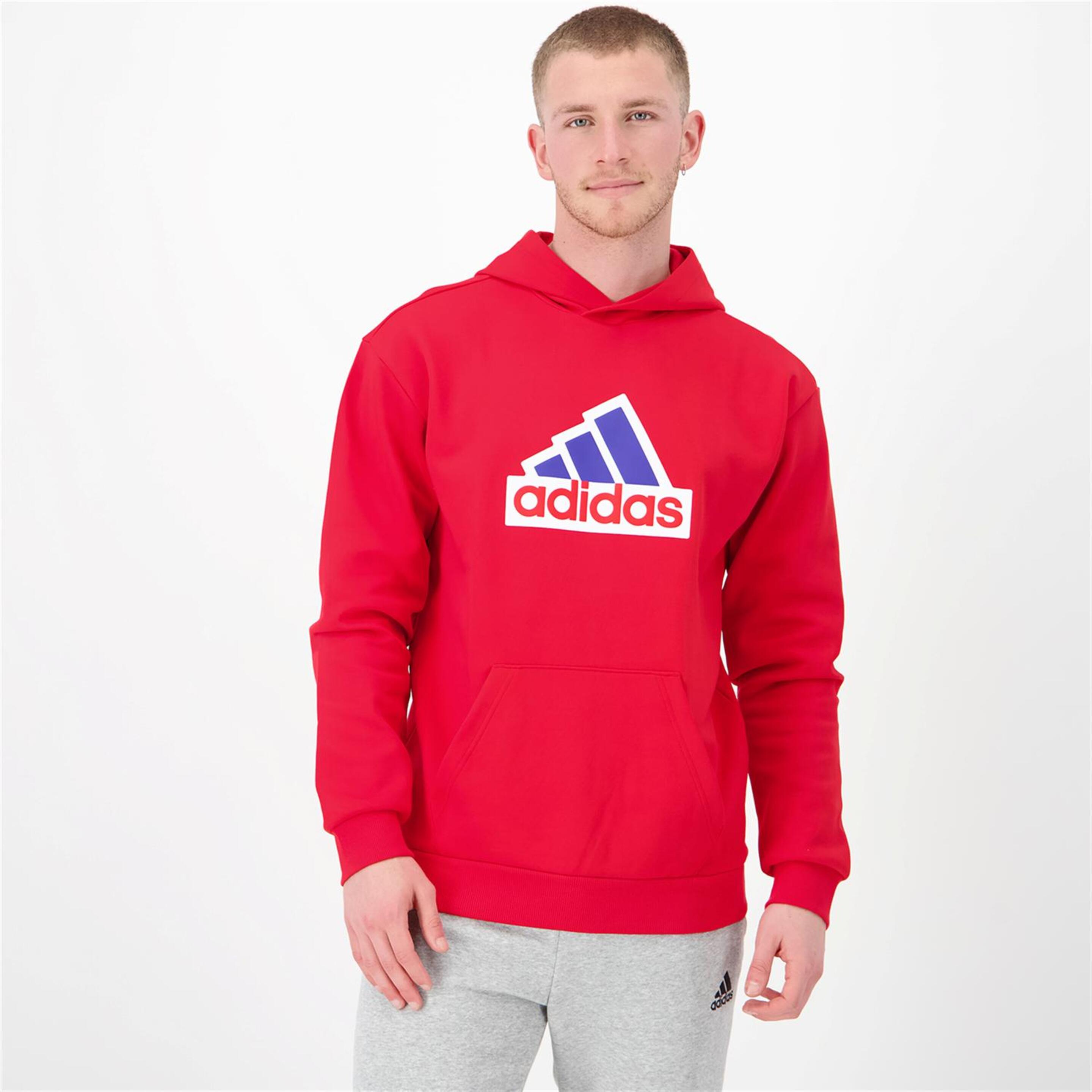 adidas Oly - rojo - Sweatshirt Capuz Homem