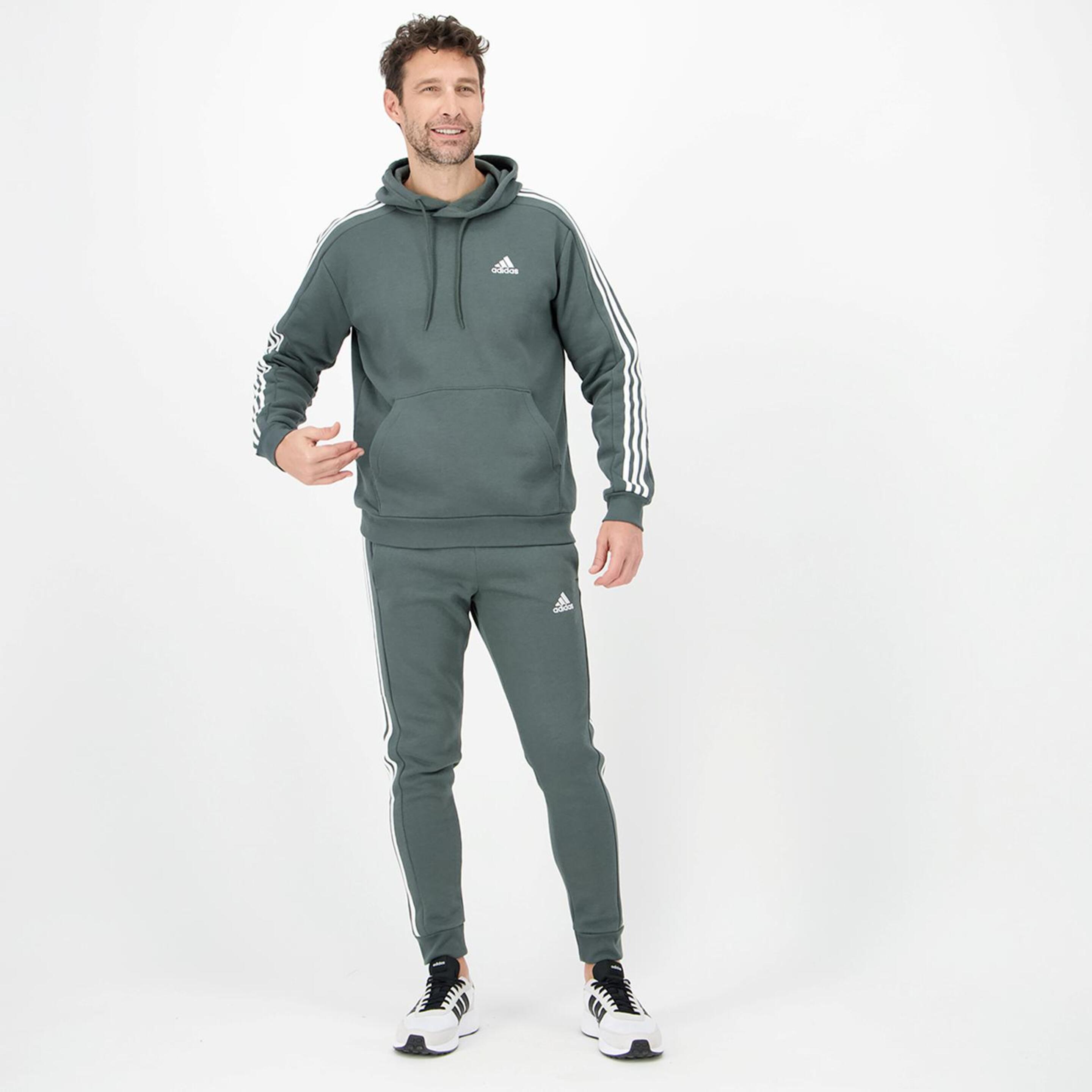 adidas 3 Stripes - Verde - Sudadera Hombre  | Sprinter