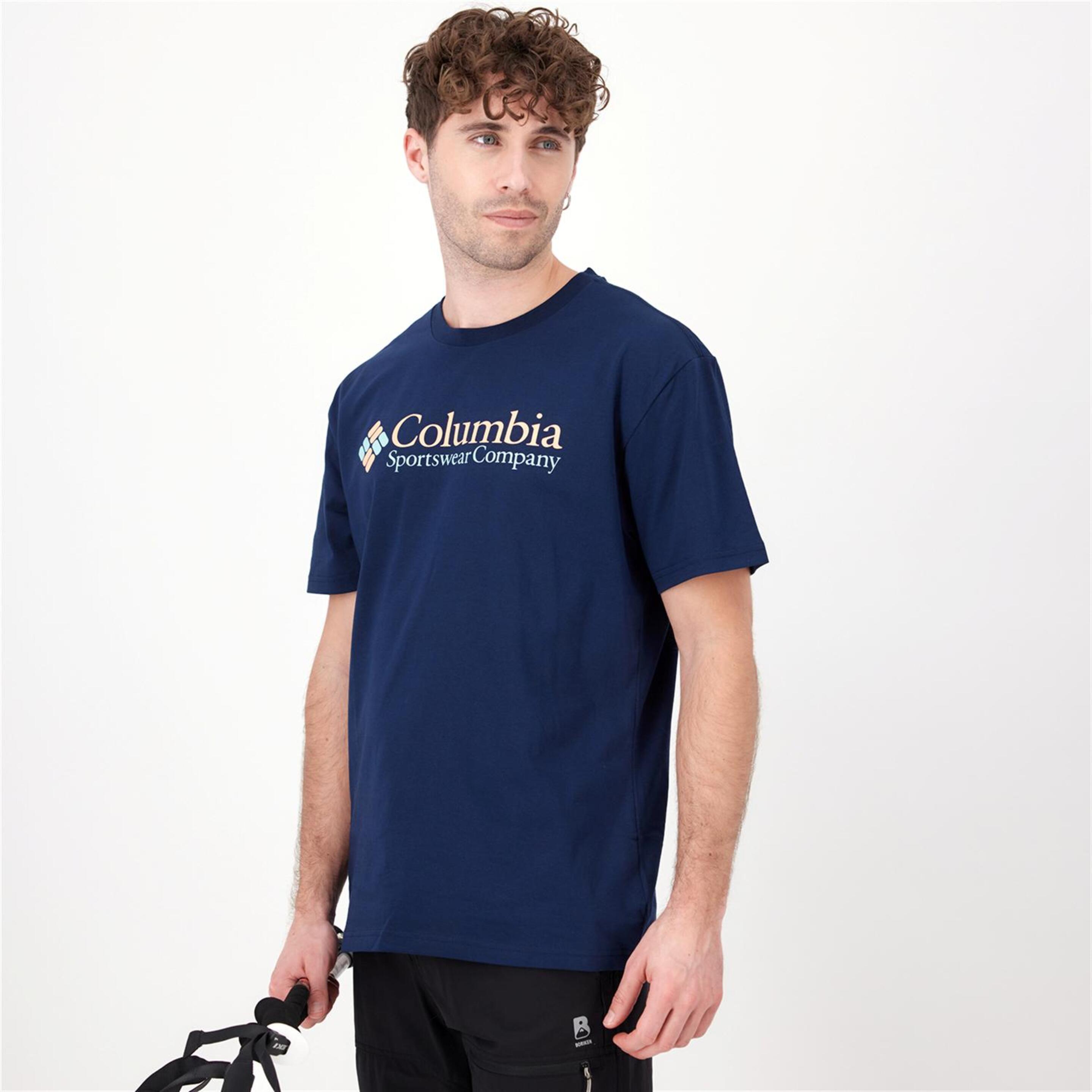 Columbia Basic Logo - Marino - Camiseta Montaña Hombre