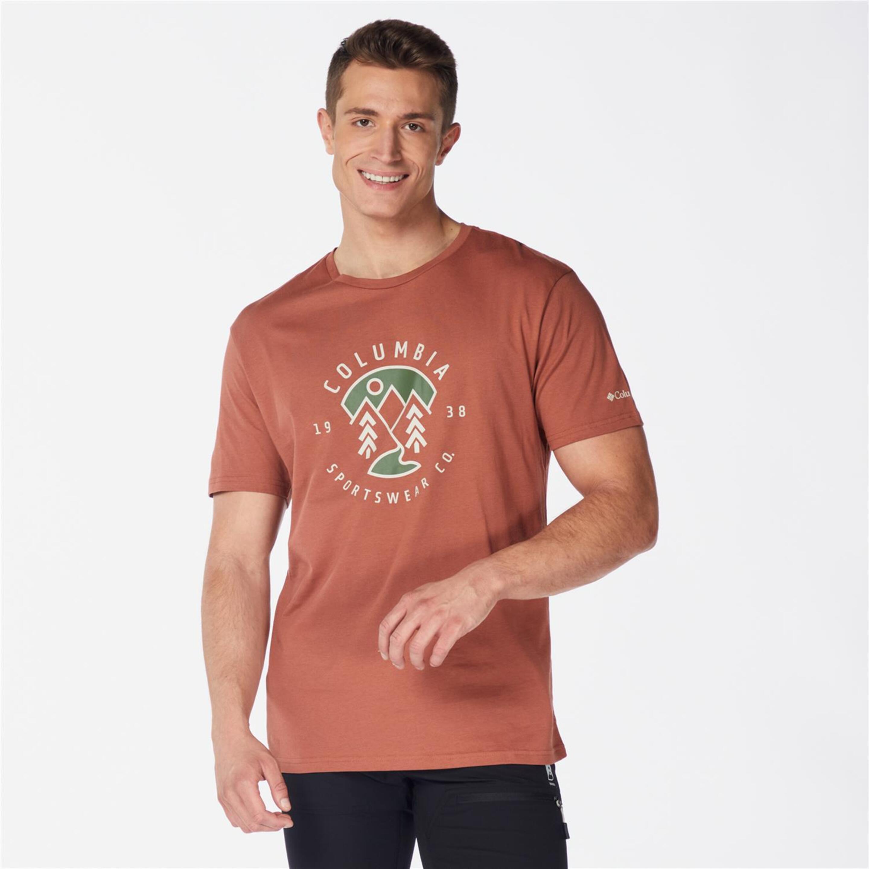 Columbia Rapid Ridge - rojo - T-shirt Montanha Homem