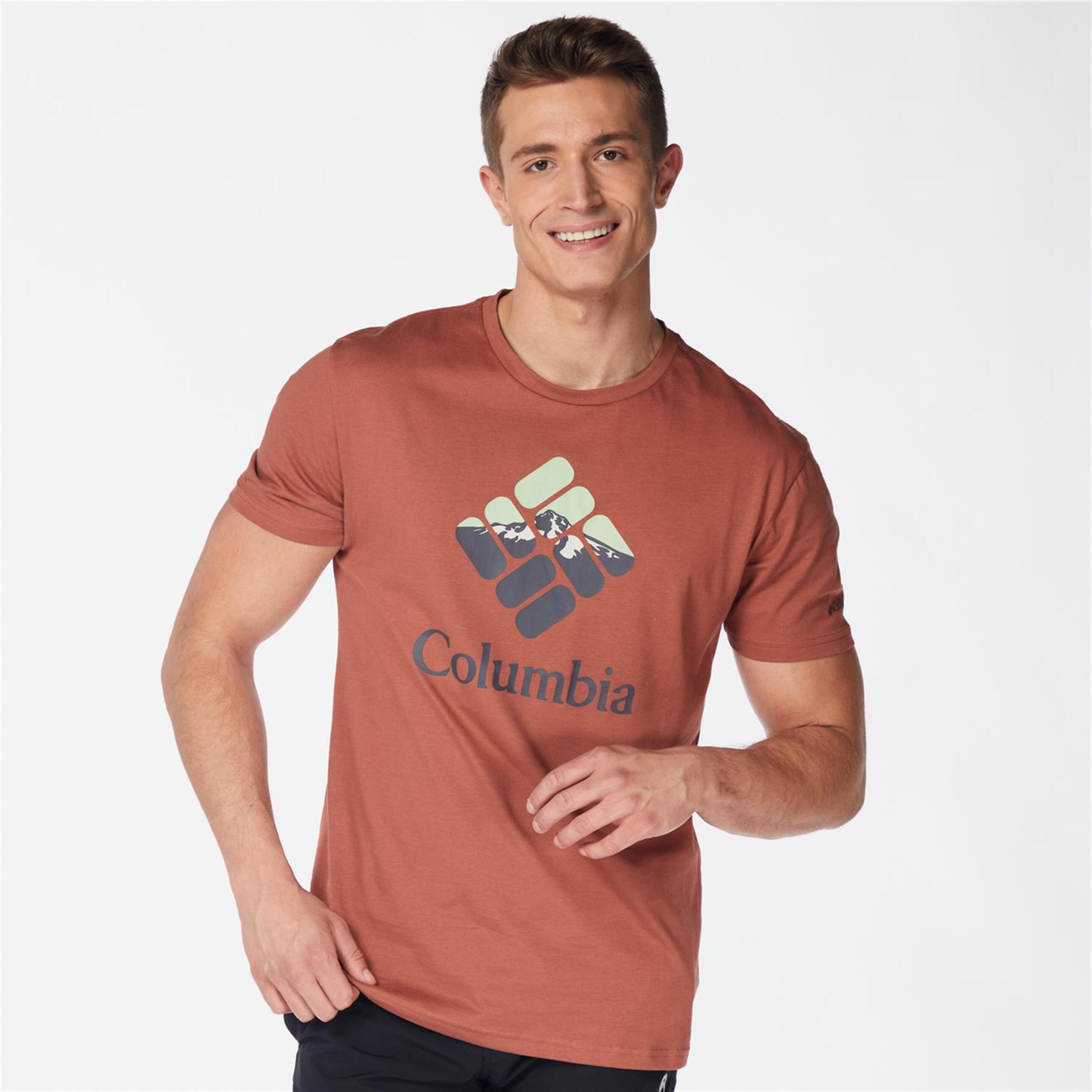 Columbia Rapid Ridge - rojo - T-shirt Montanha Homem