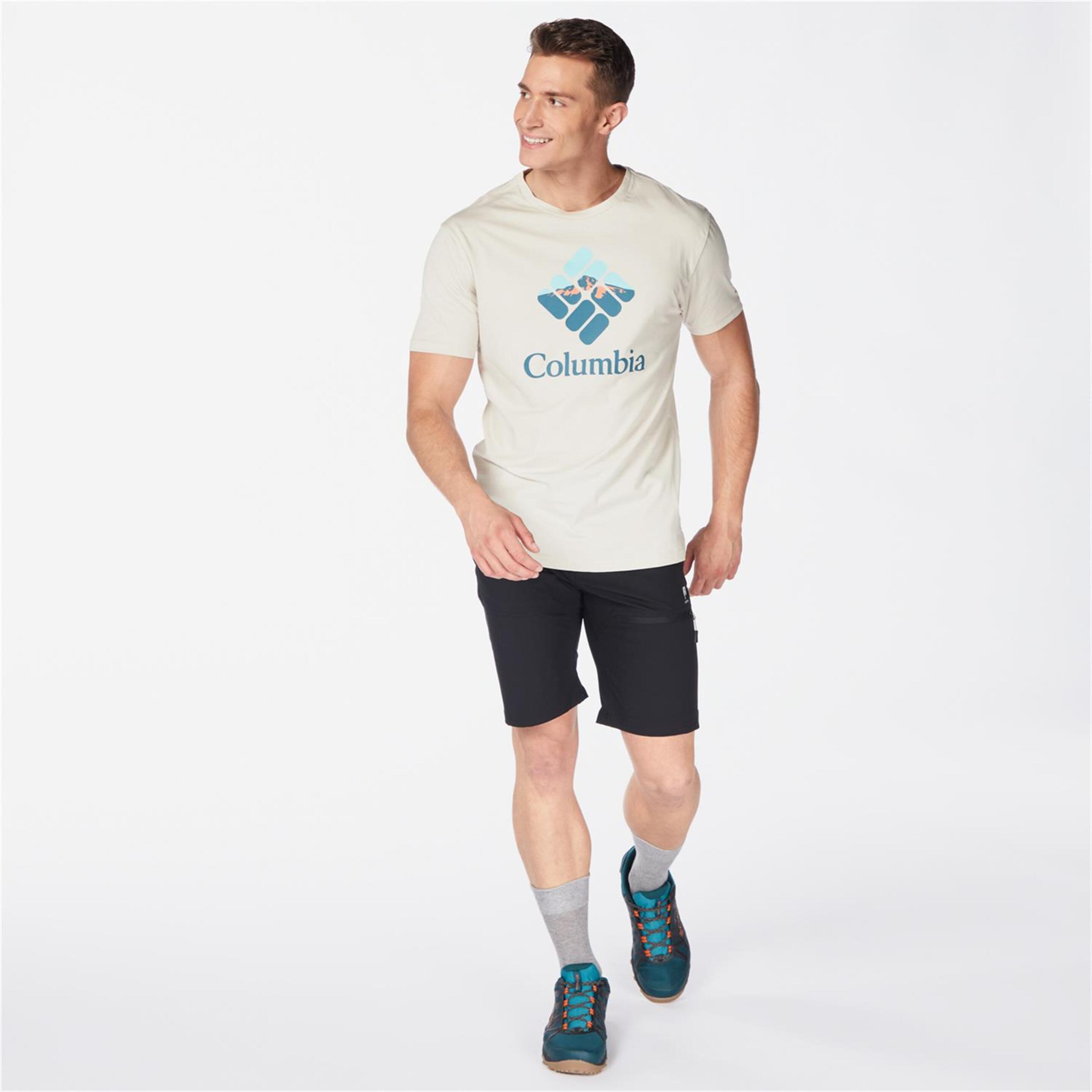 Columbia Rapid Ridge - Beige - Camiseta Montaña Hombre