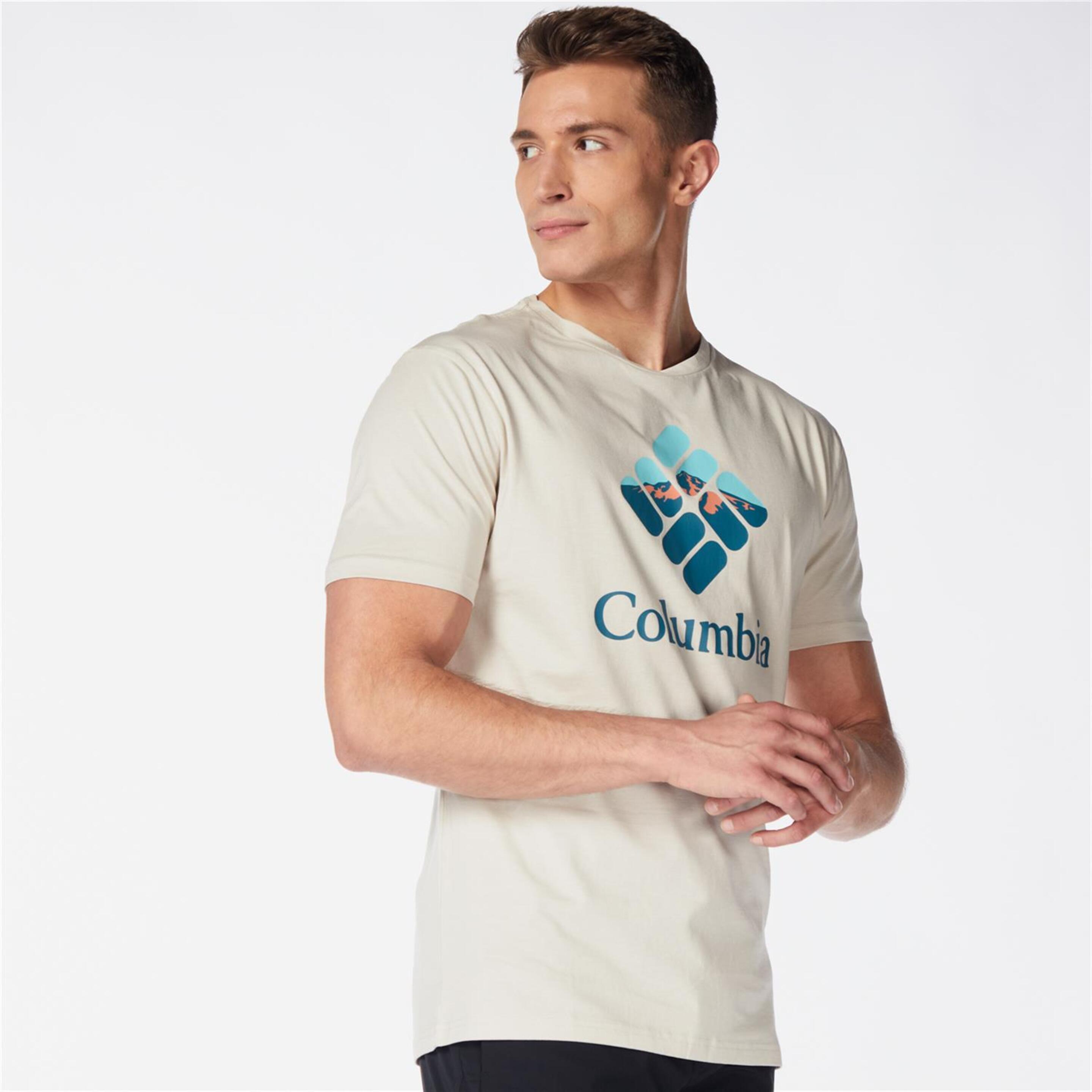 Columbia Rapid Ridge - Bege - T-shirt Montanha Homem | Sport Zone