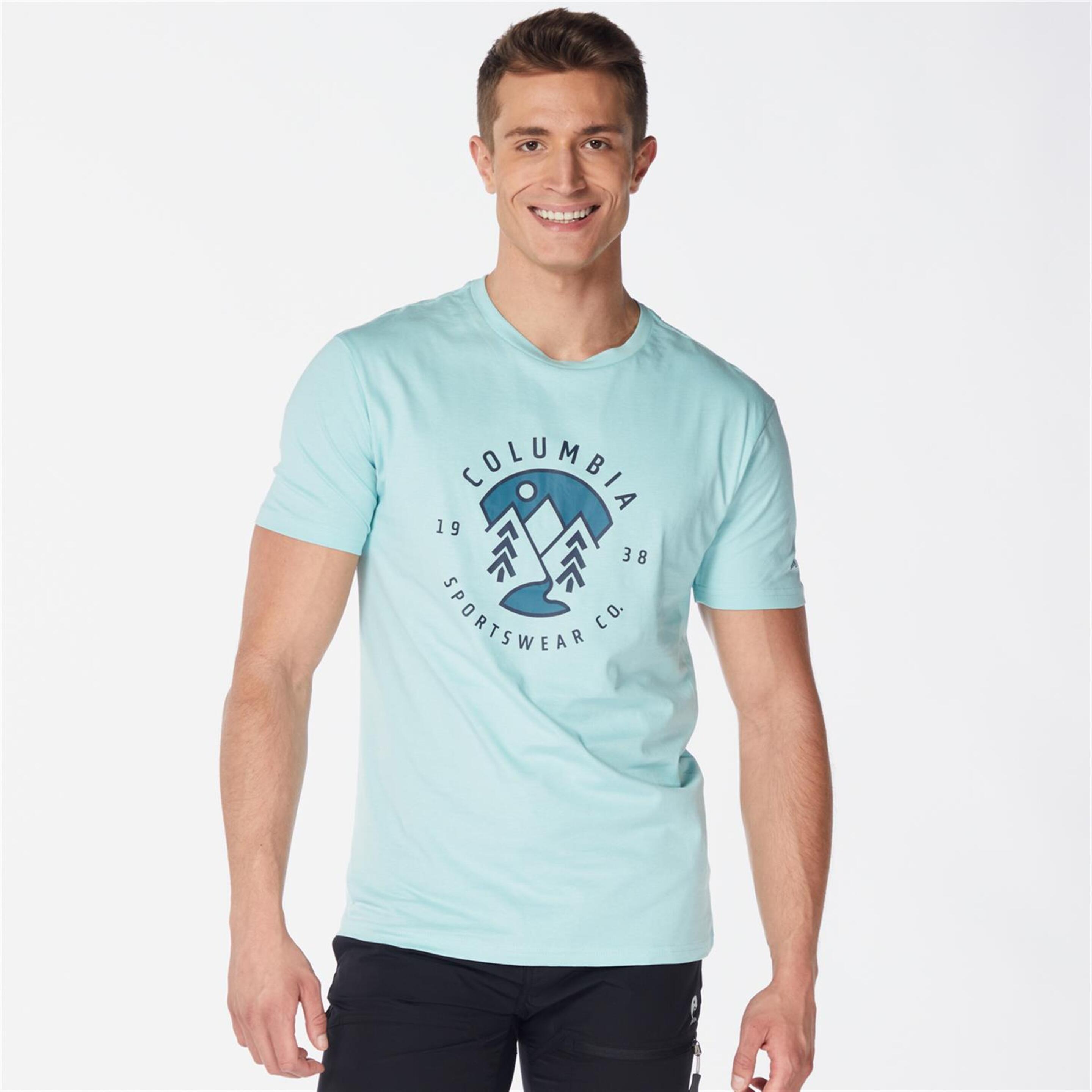 Columbia Rapid Ridge - Turquesa - Camiseta Montaña Hombre