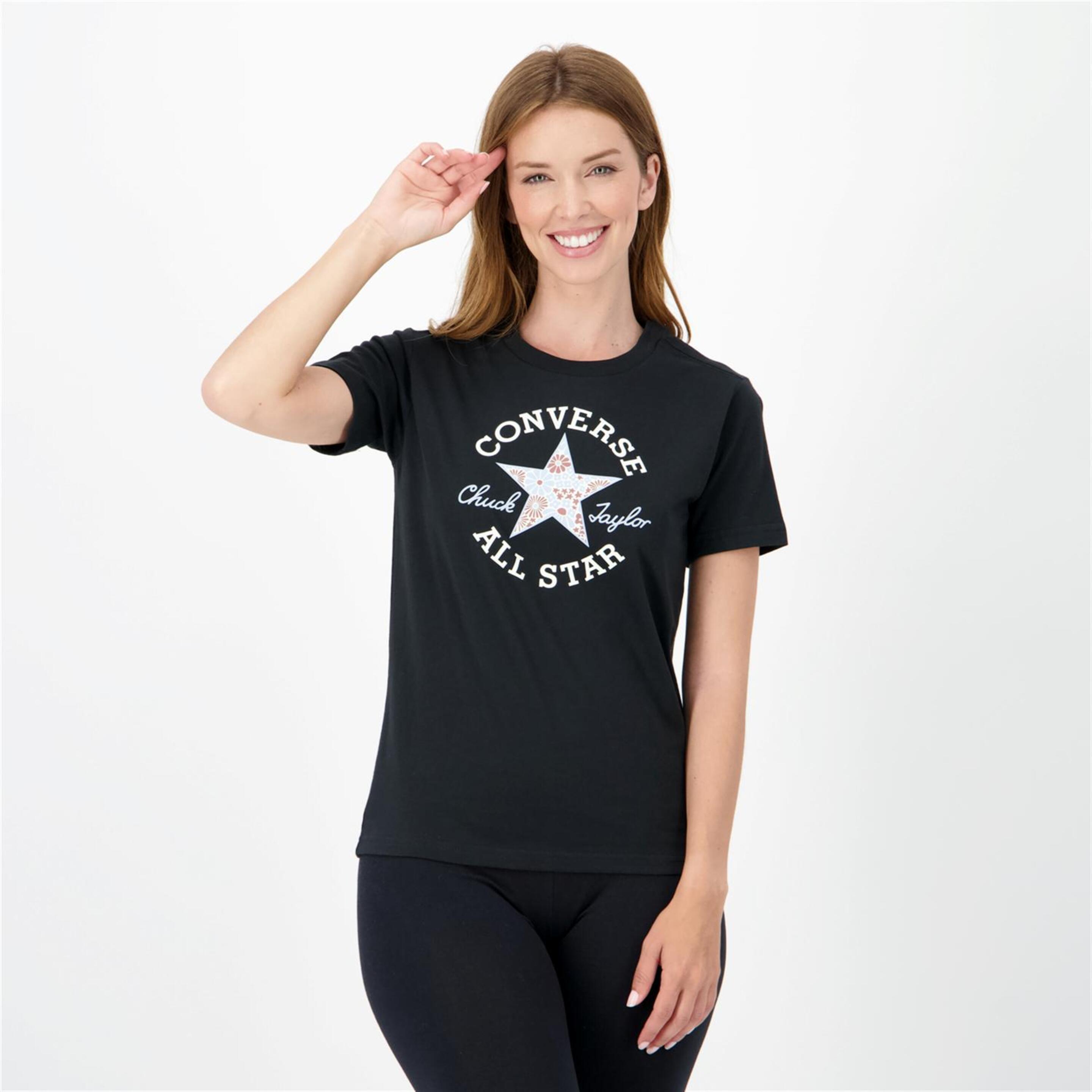 Converse Flower Star - negro - T-shirt Mulher