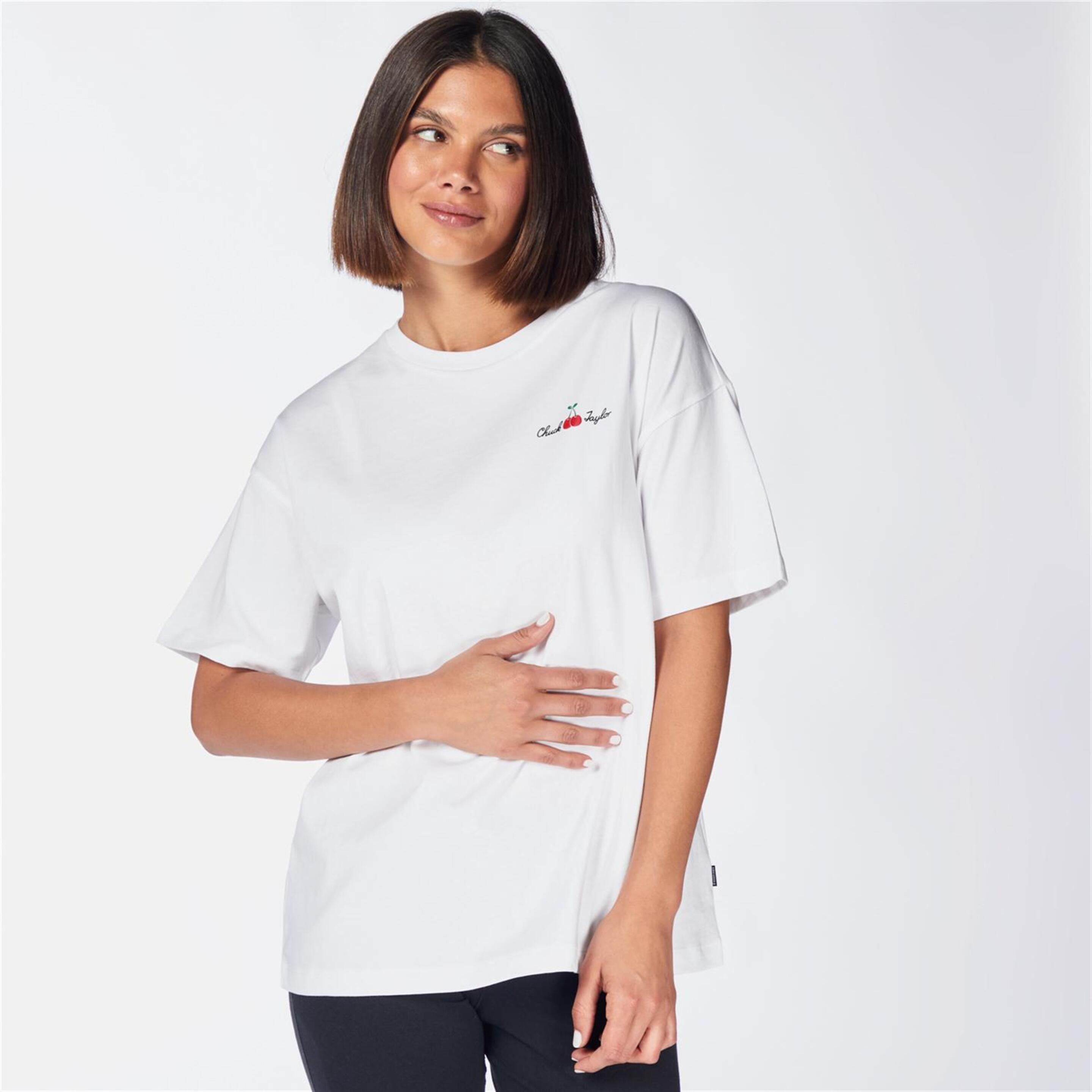Converse Cherries - Branco - T-shirt Mulher  | Sport Zone