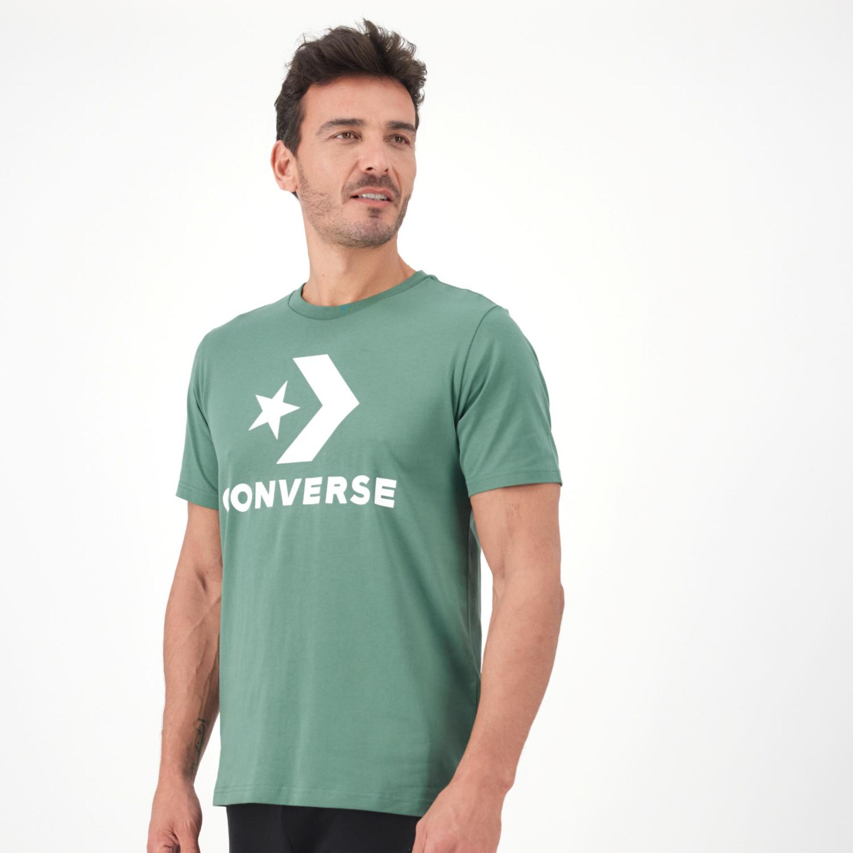 Converse Star Chevron - Verde - Camiseta Hombre  | Sprinter