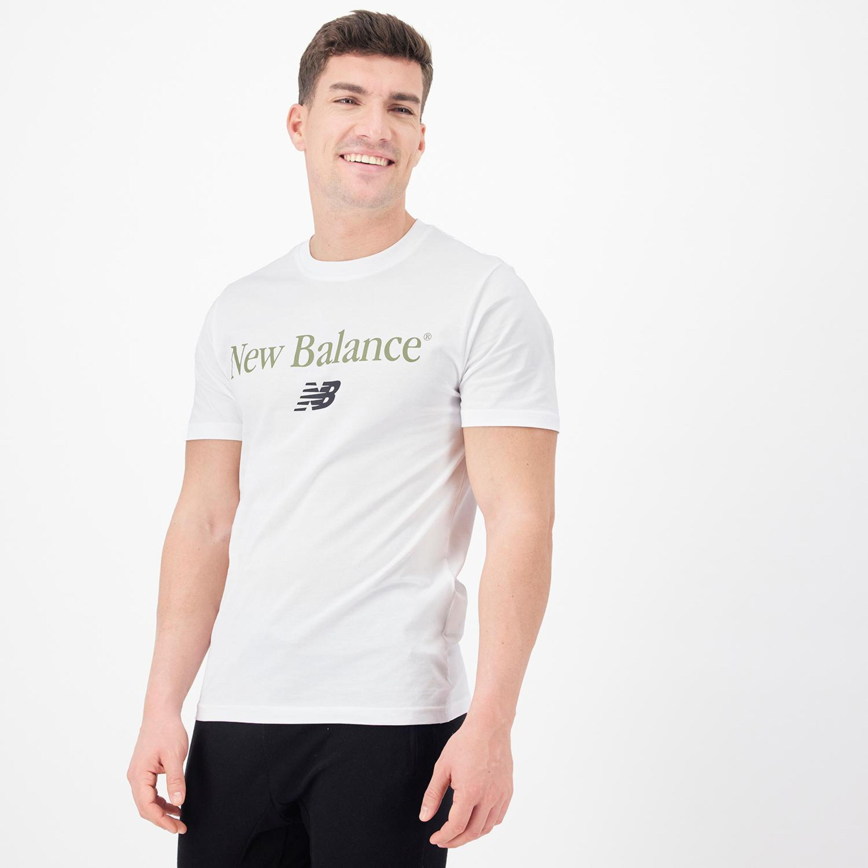 New Balance Vintage - Blanco - Camiseta Hombre