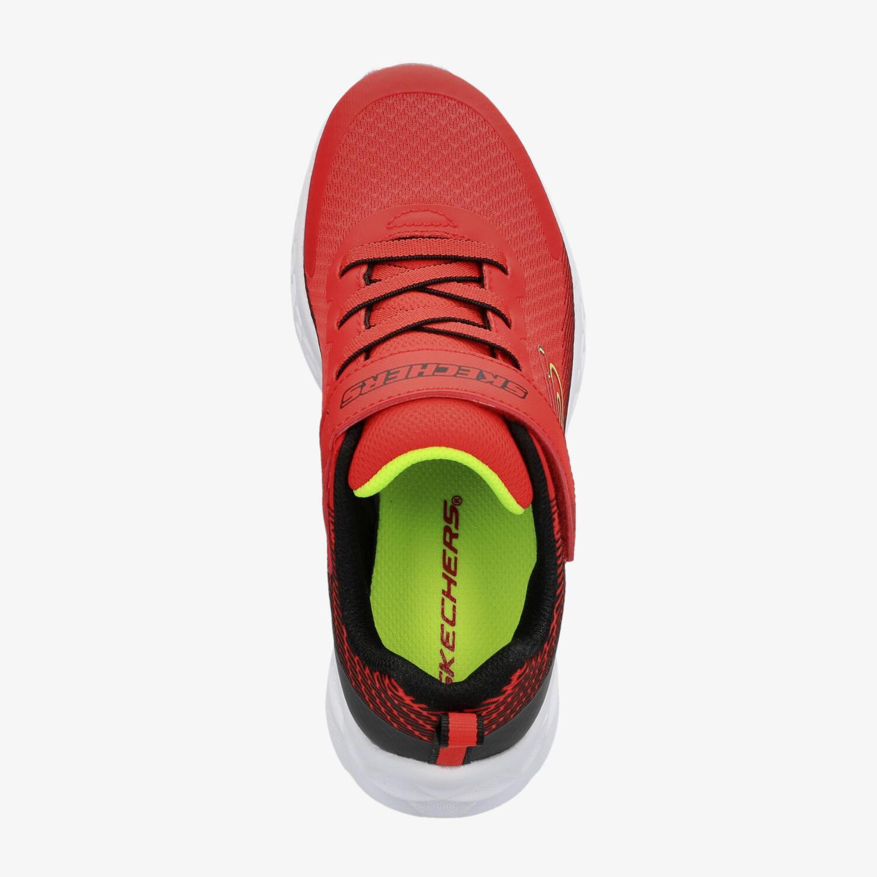 Skechers Microspec II Zovrix - Rojo - Zapatillas Velcro Niño  | Sprinter