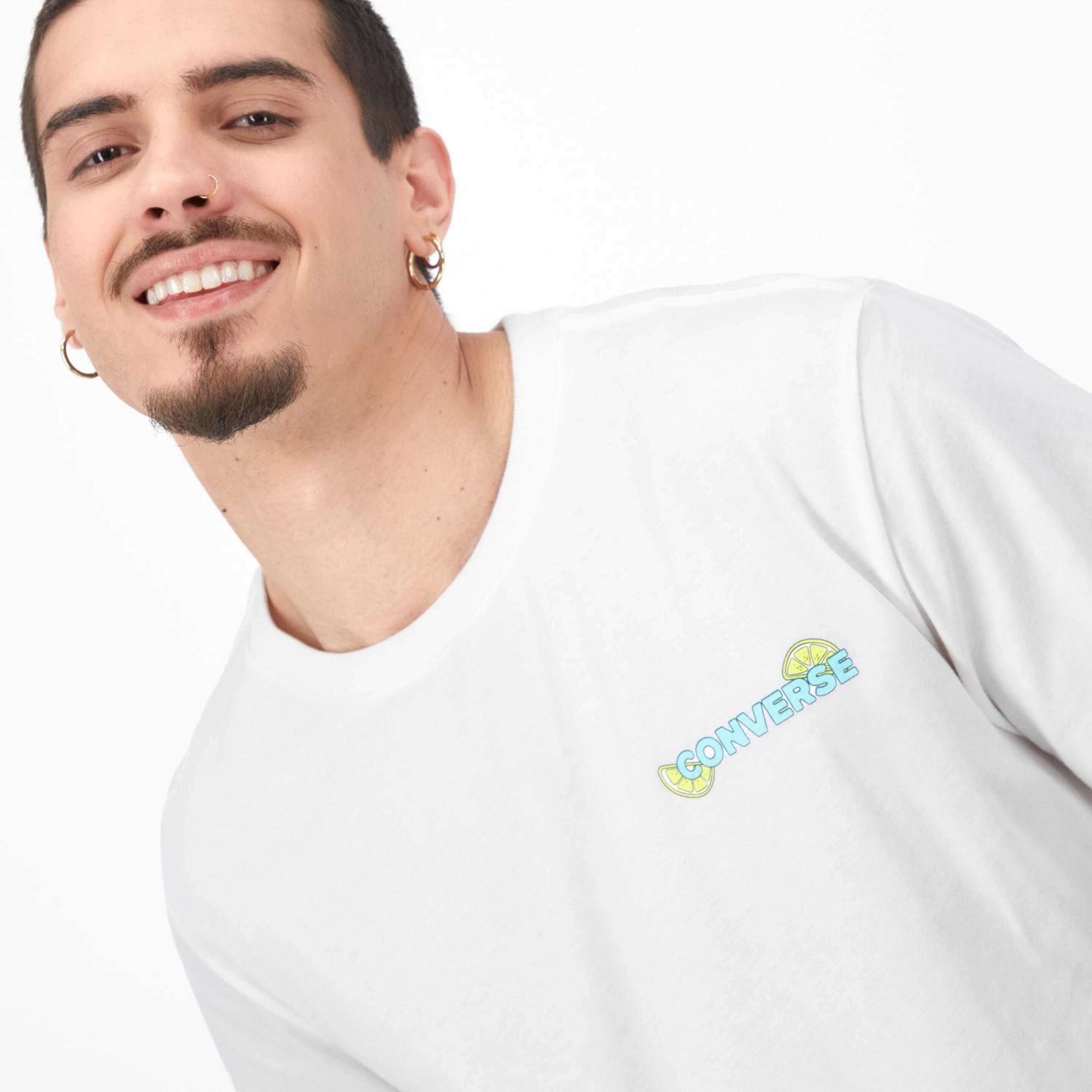 Converse Lemon - Blanco - Camiseta Oversize Hombre