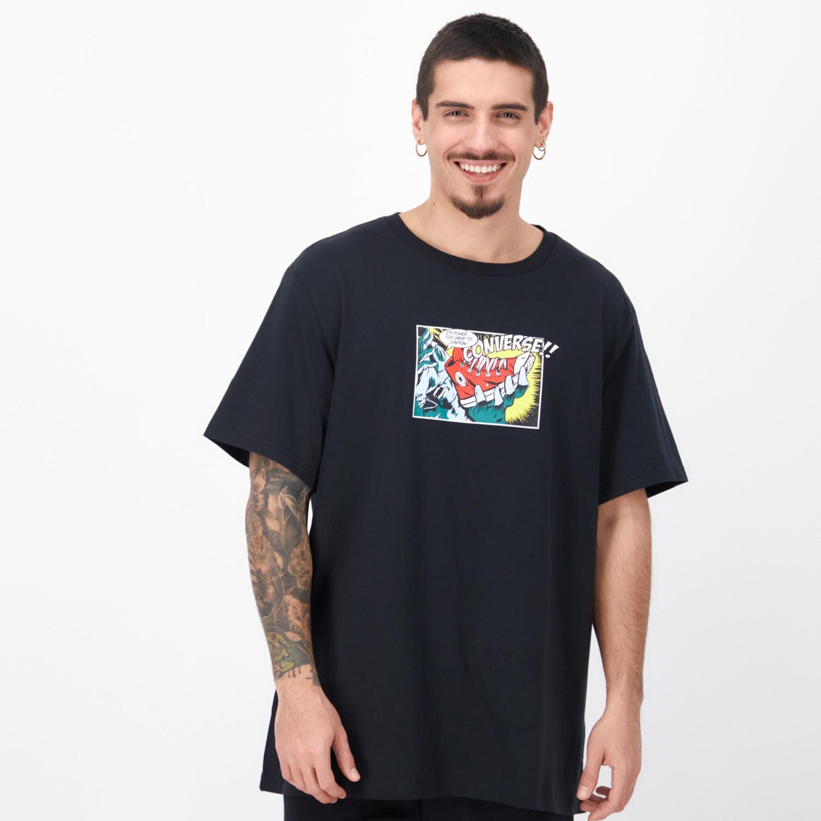 Converse Comic - negro - T-shirt Oversize Homem