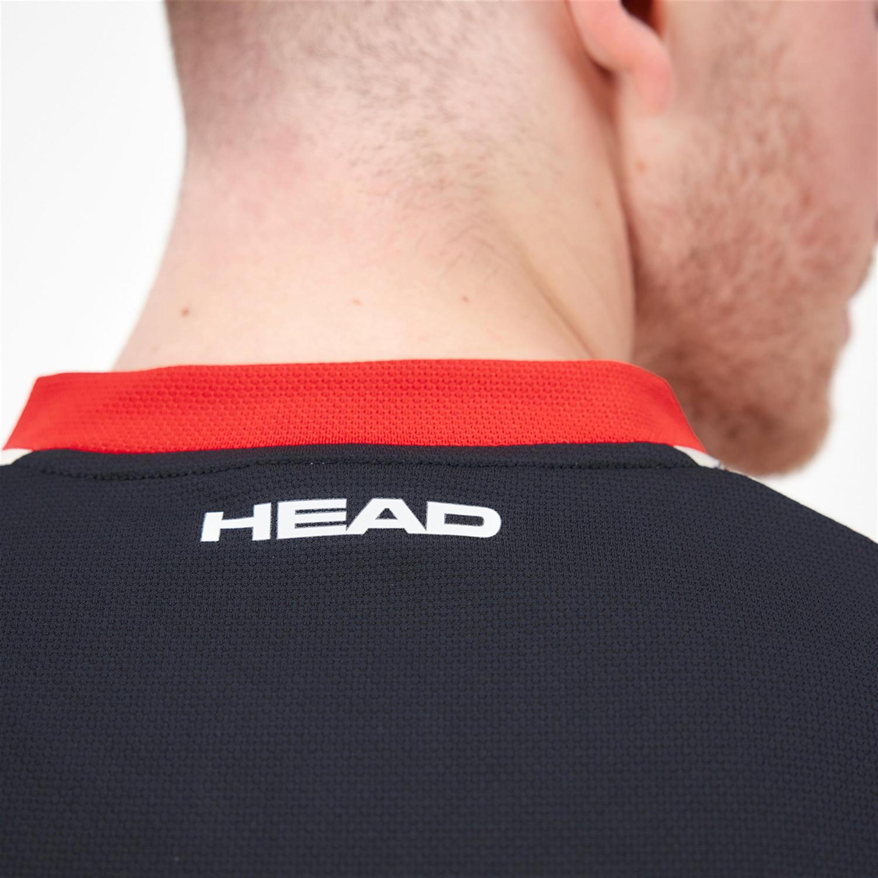 Head Topspin - Negro - Camiseta Tenis Hombre