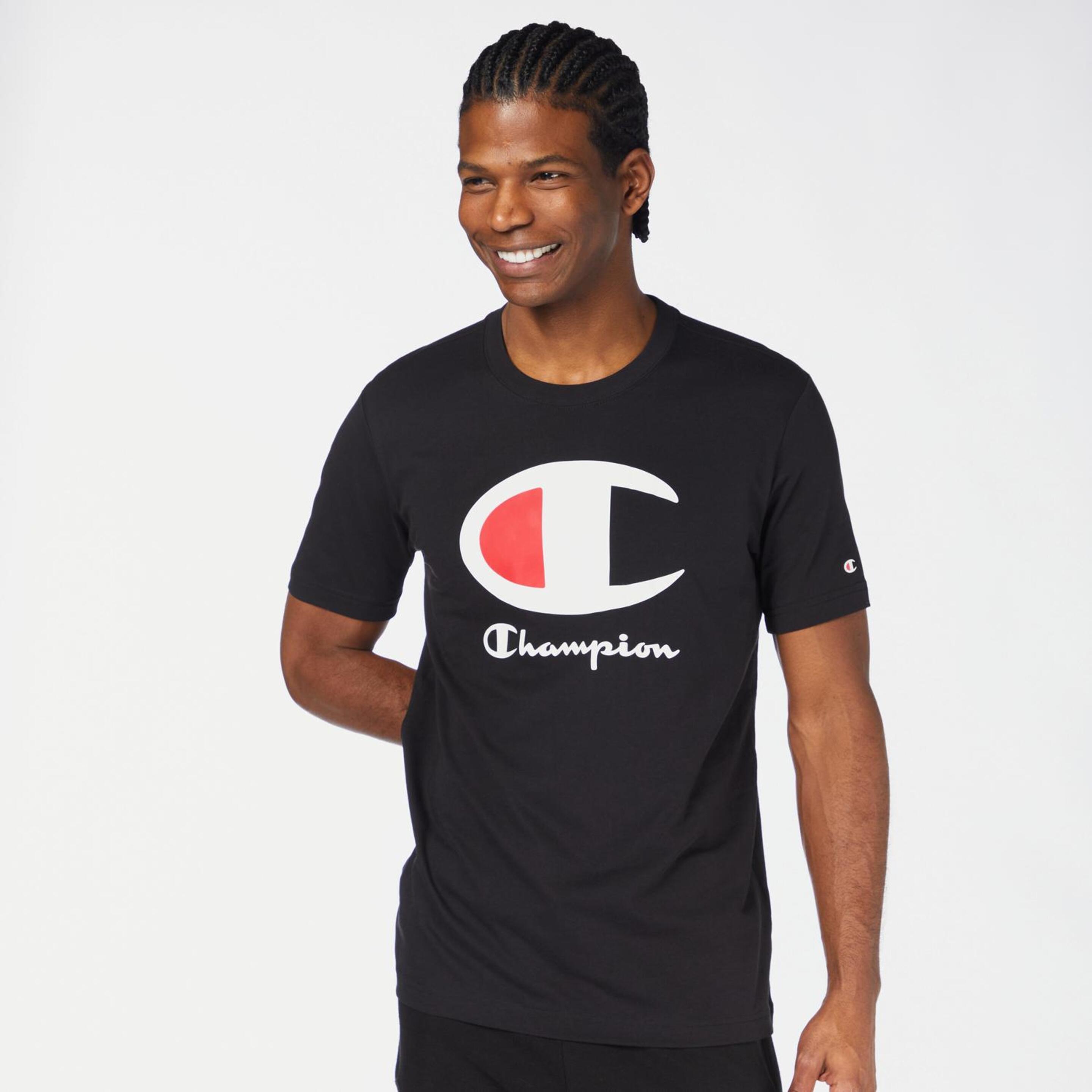 Camiseta Champion - Negro - Camiseta Hombre  | Sprinter