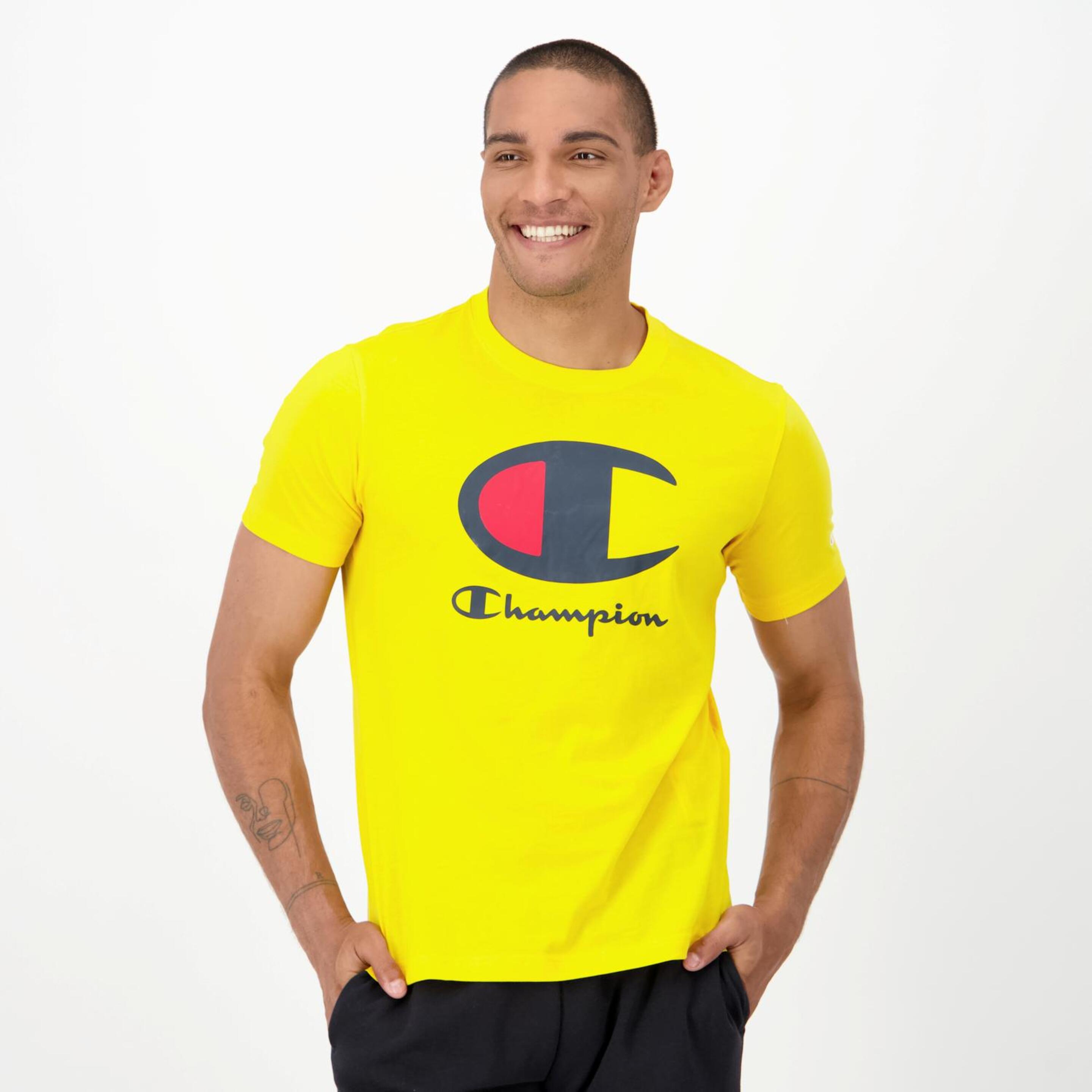 T-shirt Champion - amarillo - T-shirt Homem