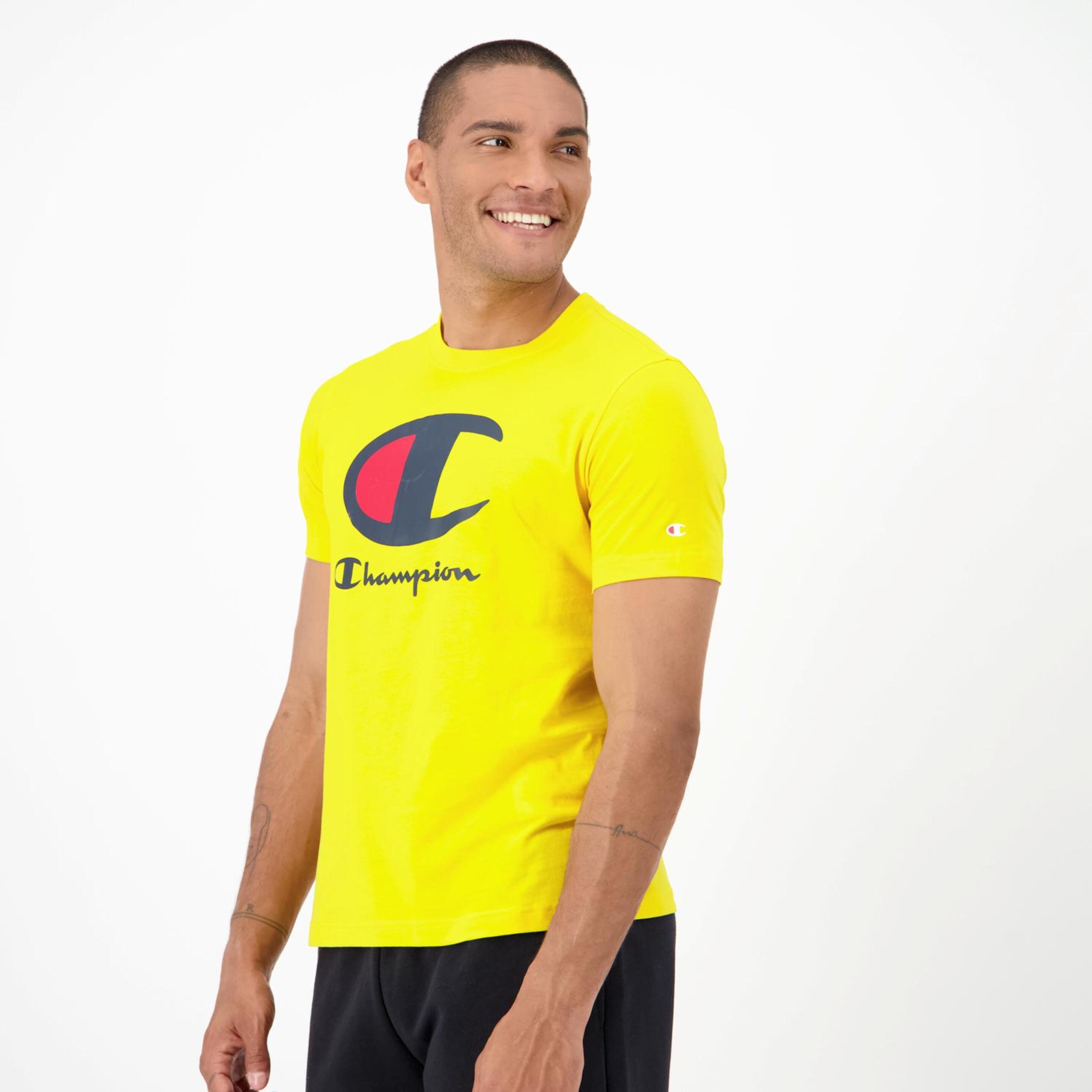 Camiseta Champion - Amarillo - Camiseta Hombre
