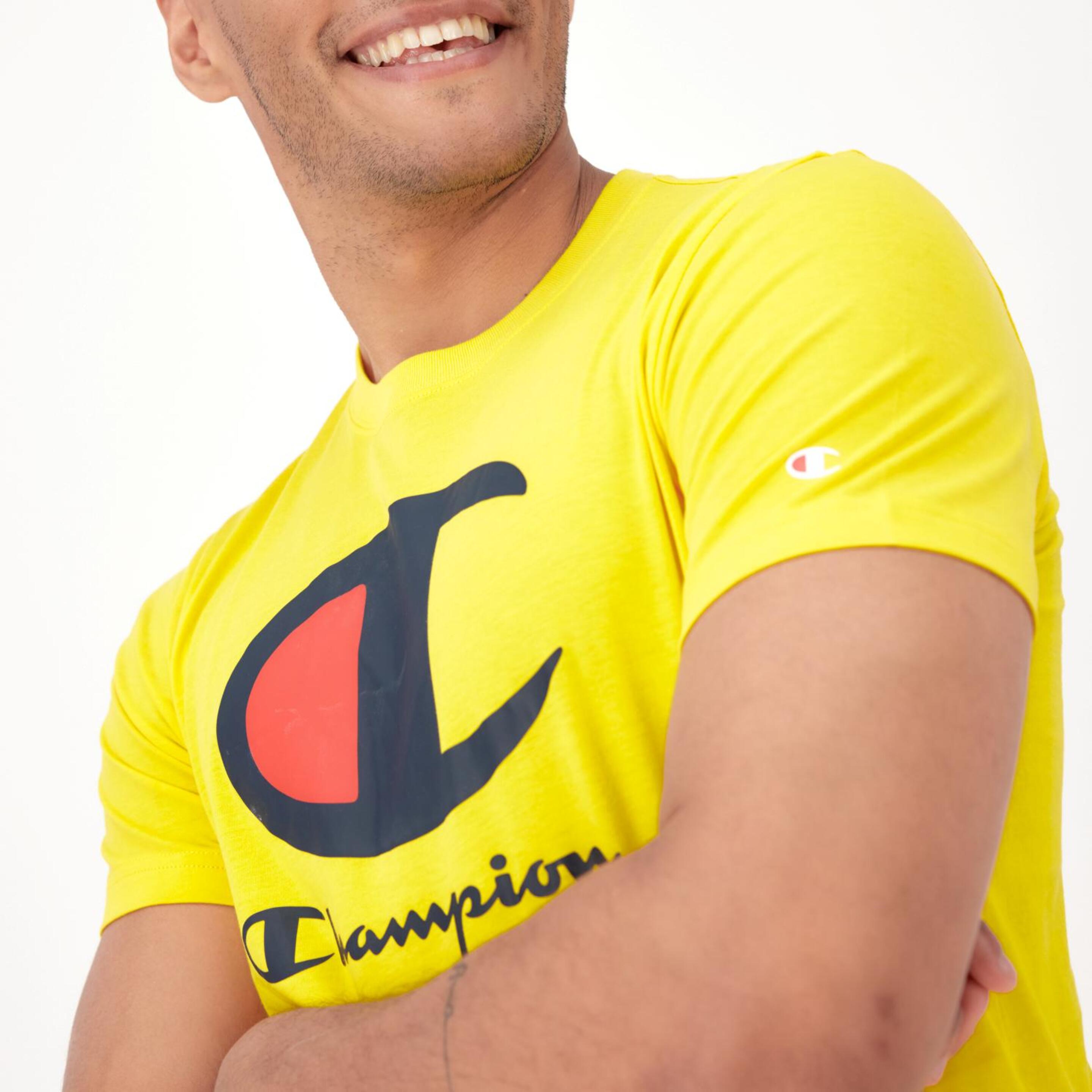 Camiseta Champion - Amarillo - Camiseta Hombre