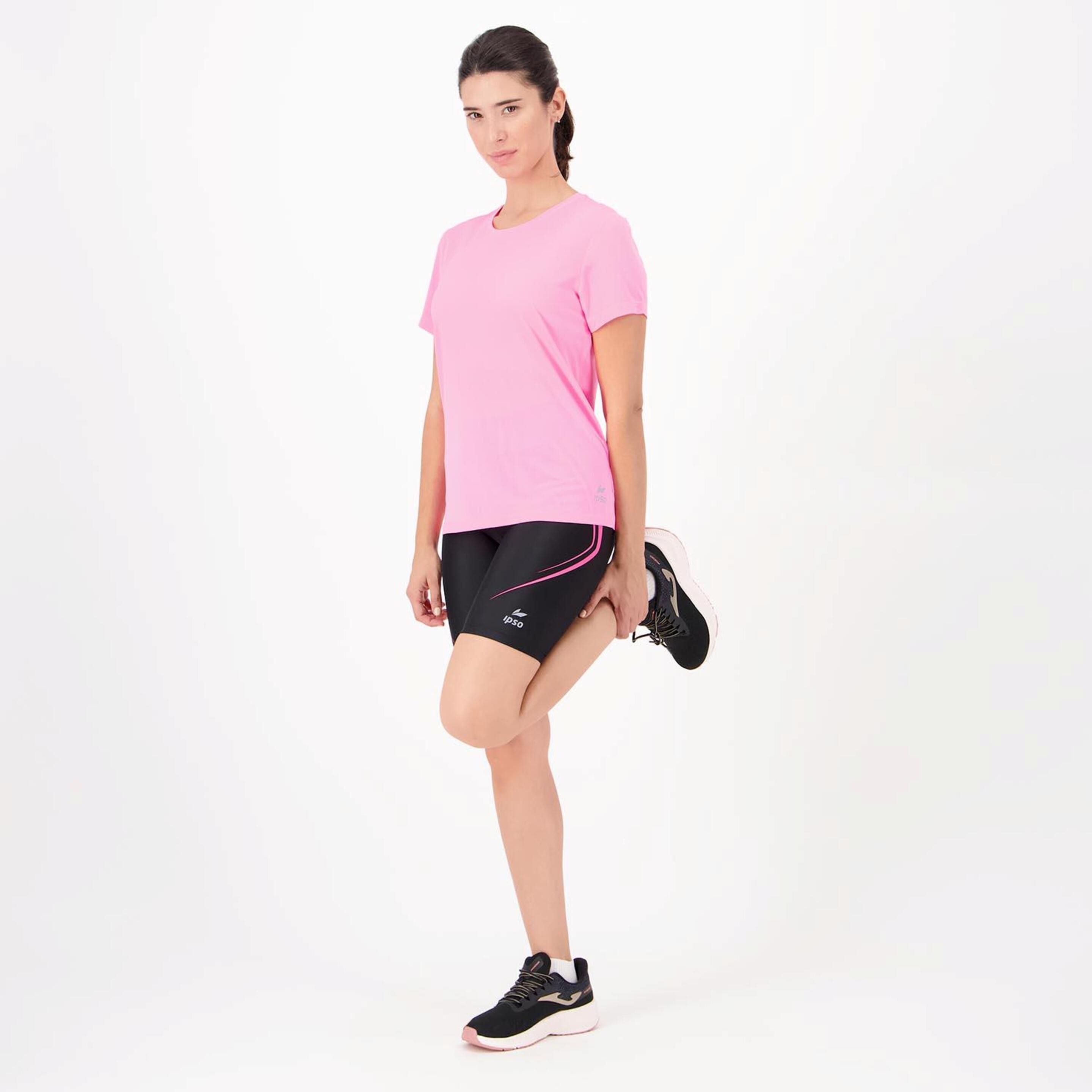Ipso Basic - Rosa - Camiseta Running Mujer  | Sprinter